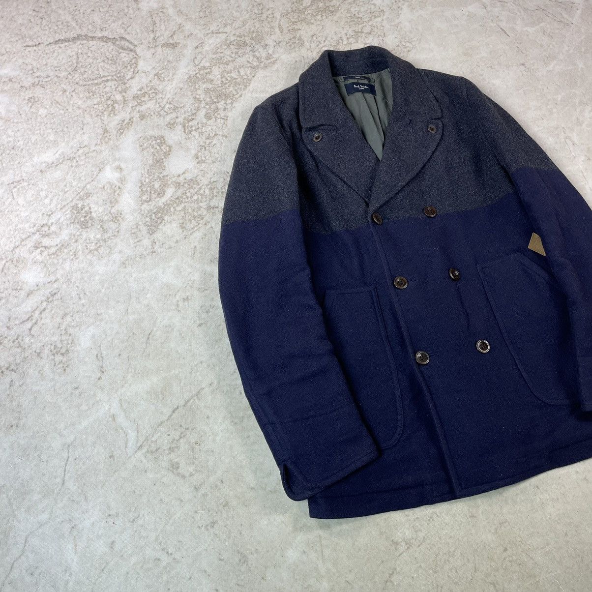Paul Smith Paul Smith Wool&Viscose Double Breasted Two Tone Pea Coat Size US S / EU 44-46 / 1 - 3 Thumbnail