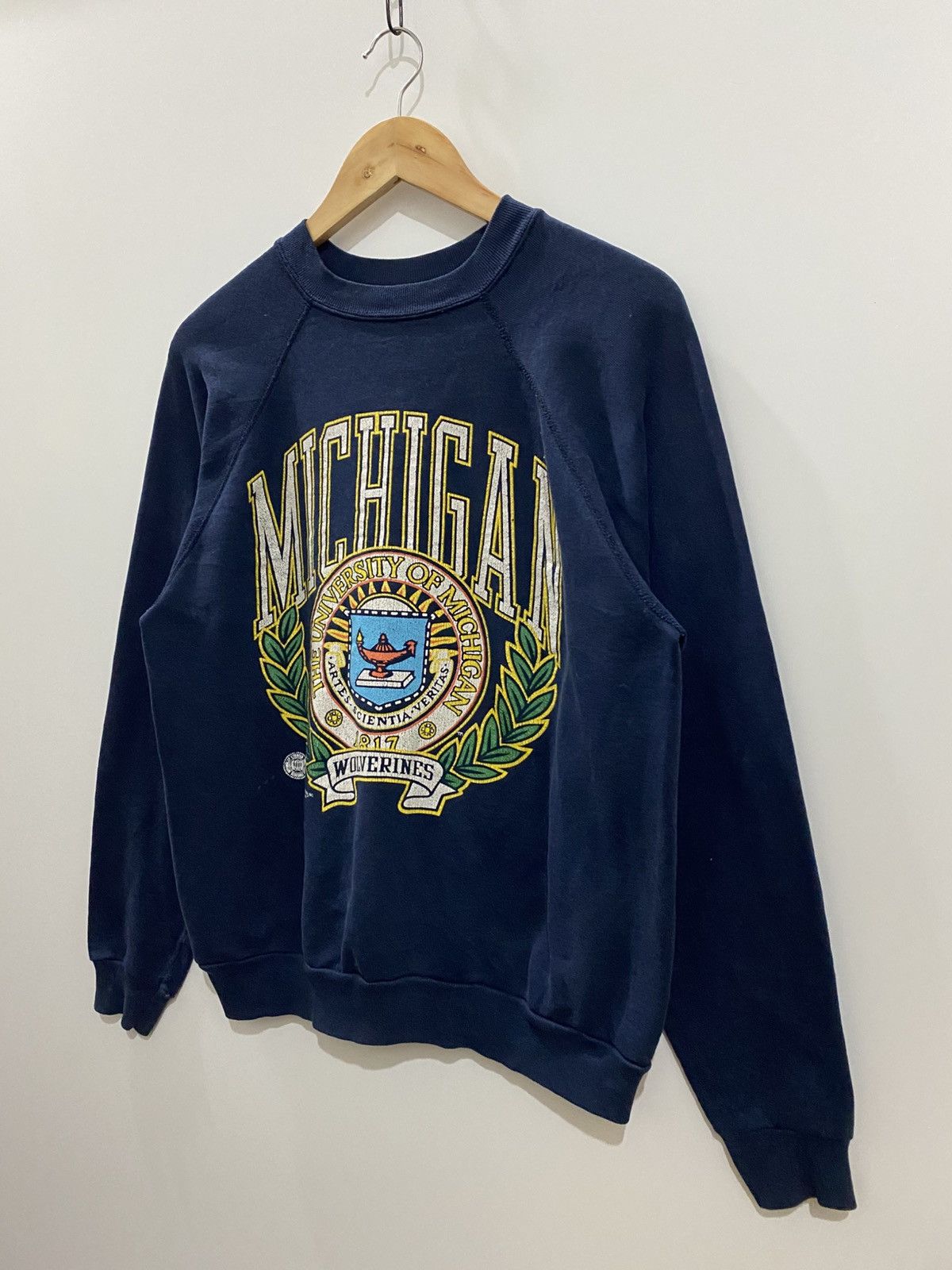 Vintage Vintage University of Michigan Wolverines 80s Sweatshirt Size US M / EU 48-50 / 2 - 2 Thumbnail
