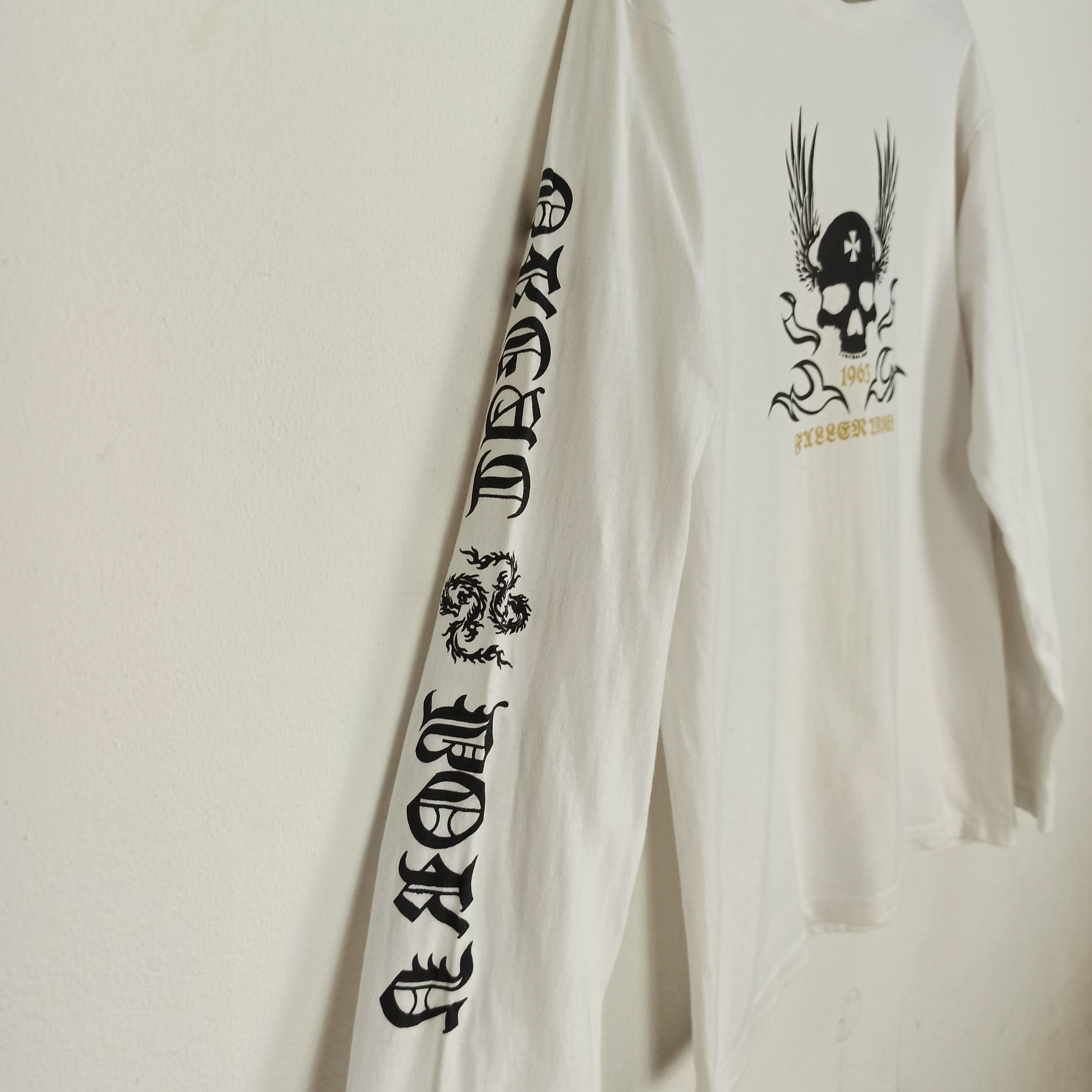 Japanese Brand Vintage Bullet Noise Poem Long Tshirt Skulls/LGB/Kmrii Size US M / EU 48-50 / 2 - 3 Thumbnail