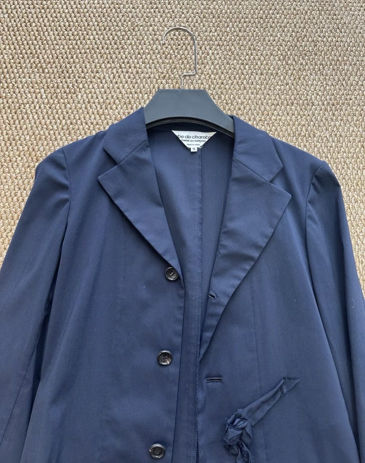 Comme des Garcons COMME des GARÇONS Navy Hand-Pleated Blazer K23 Size US M / EU 48-50 / 2 - 4 Thumbnail