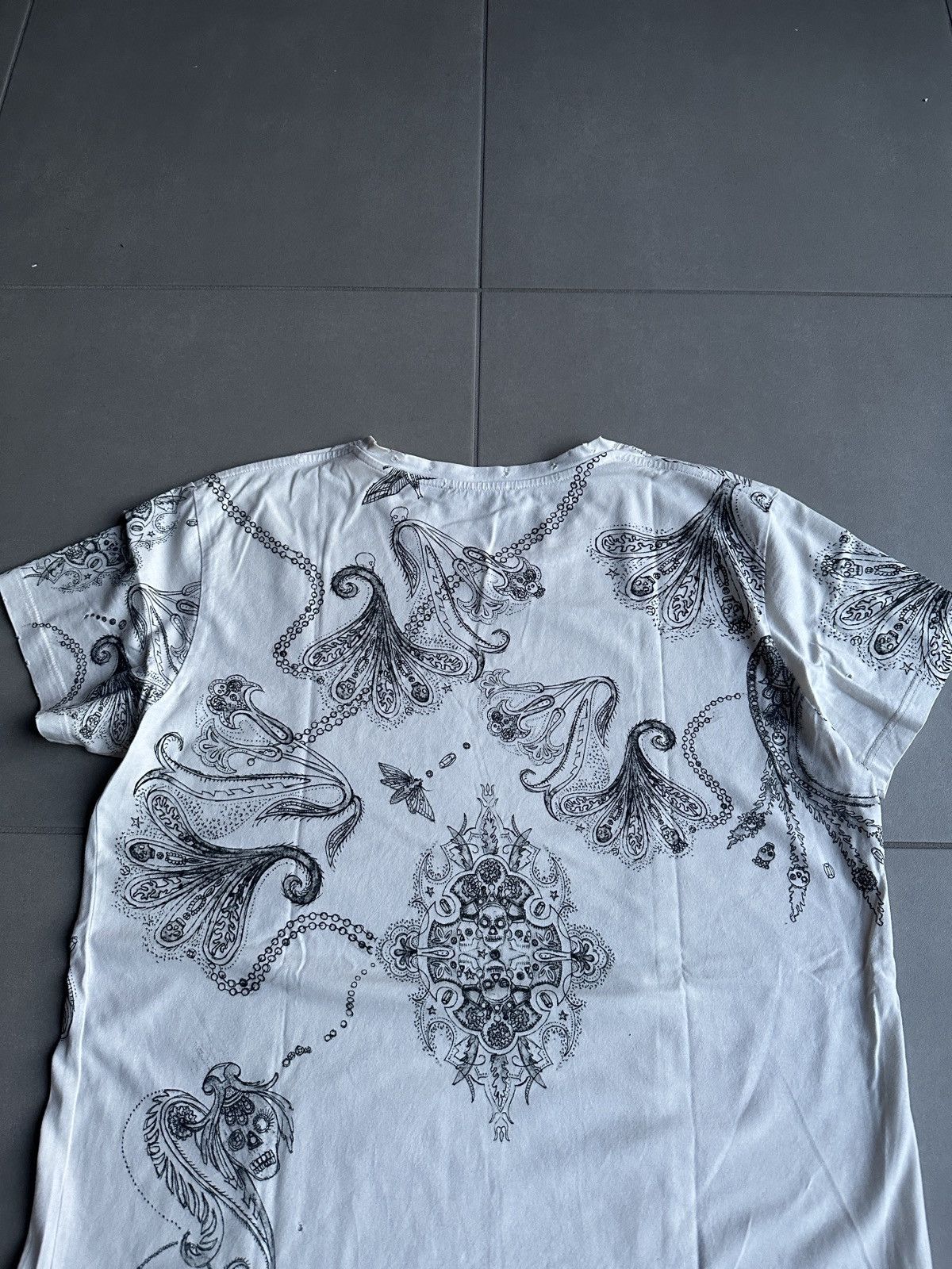 Balmain Balmain Homme AW09 distressed paisley print t-shirt Size US L / EU 52-54 / 3 - 13 Thumbnail