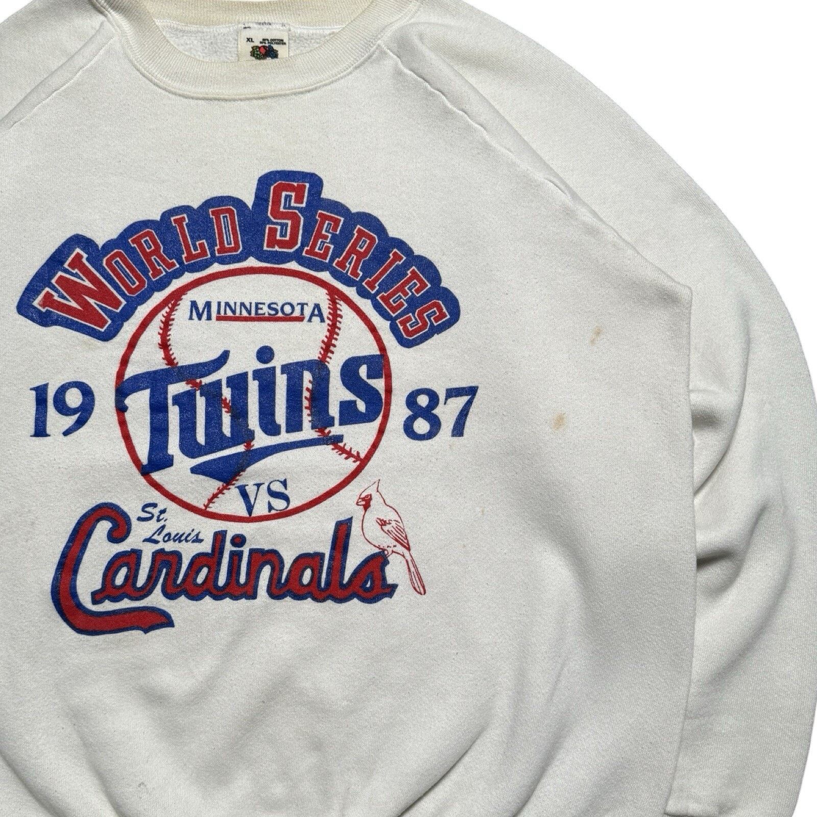 Vintage 80s MLB Minnesota Twins Cardinals World Series Sweatshirt XL Size US XL / EU 56 / 4 - 2 Thumbnail