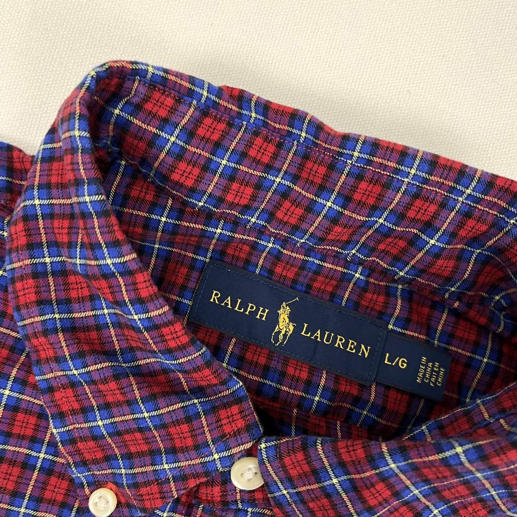 Polo Ralph Lauren Polo Ralph Lauren Shirt Mens Large Holiday Plaid Button-Down Button-Up Casual Work Slim Knit? Size US L / EU 52-54 / 3 - 4 Thumbnail