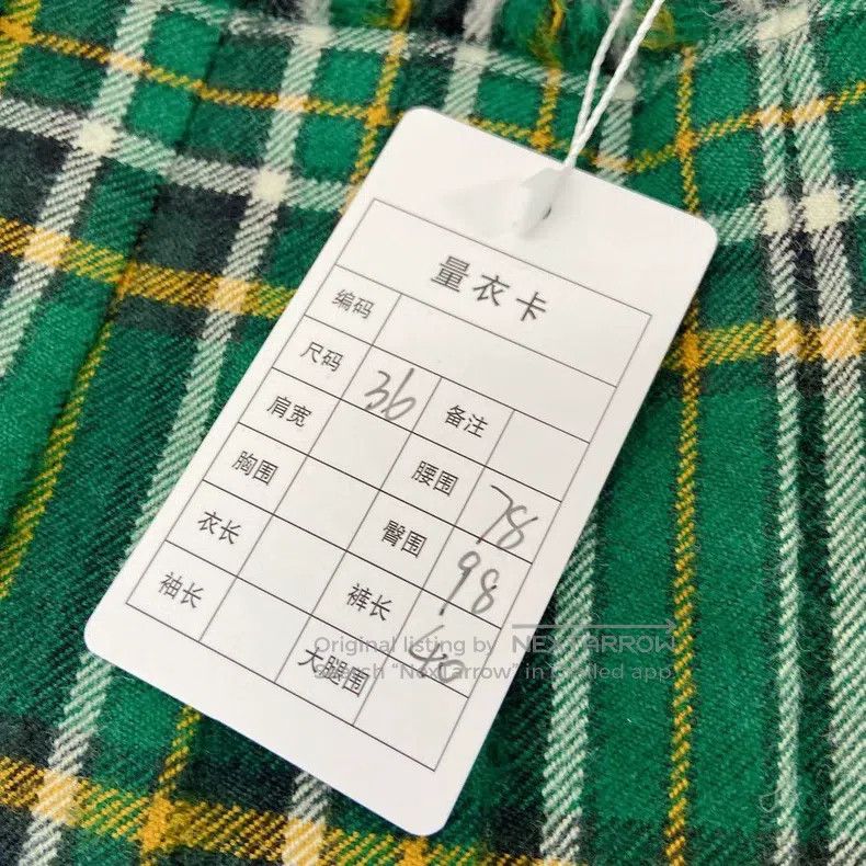 Balenciaga Balenciaga Tartan Pleated Skirt Size 35" - 7 Thumbnail
