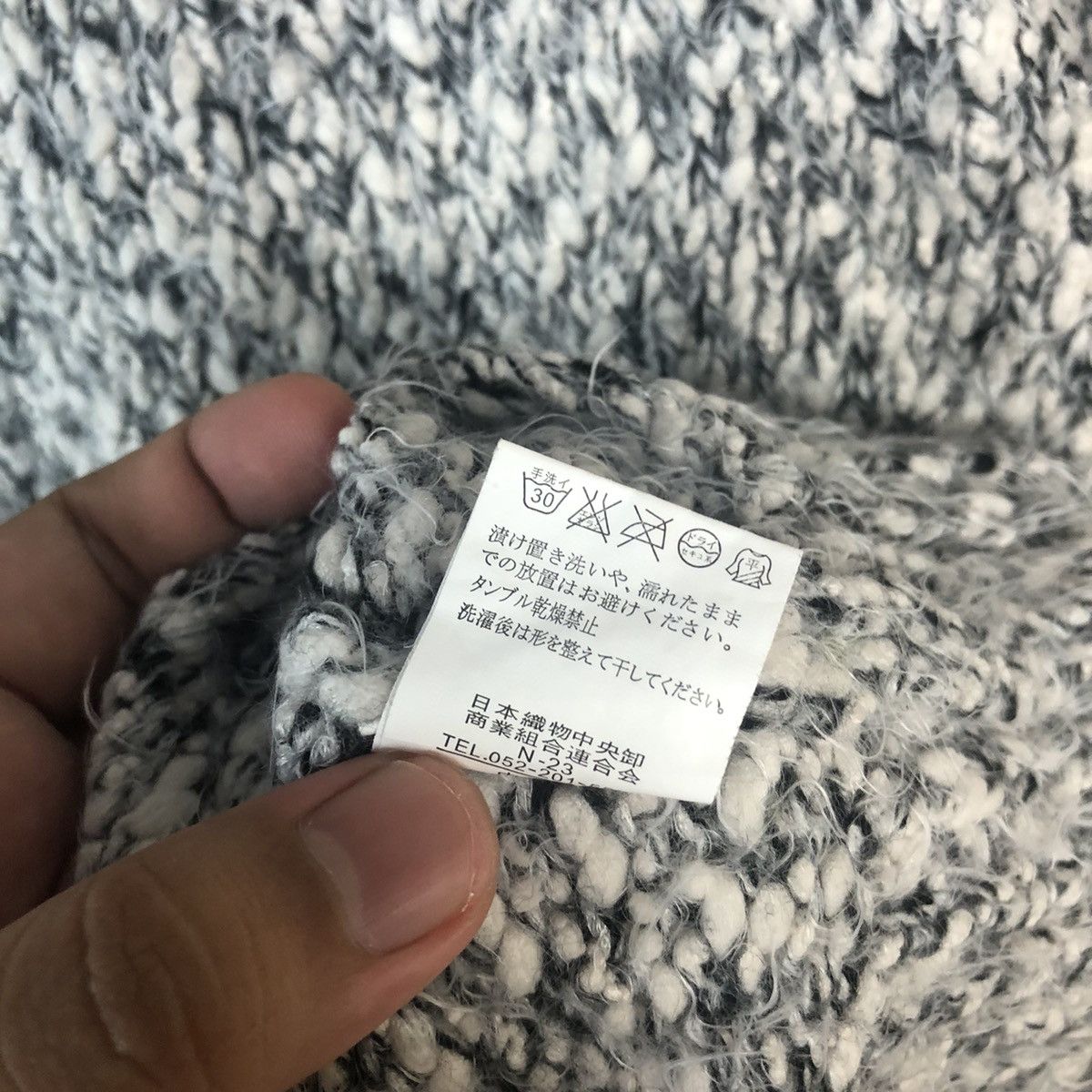 Homespun Knitwear × Japanese Brand Putielal White Shag Shaggy Fur Mohair Knitwear #A32 Size US L / EU 52-54 / 3 - 13 Thumbnail