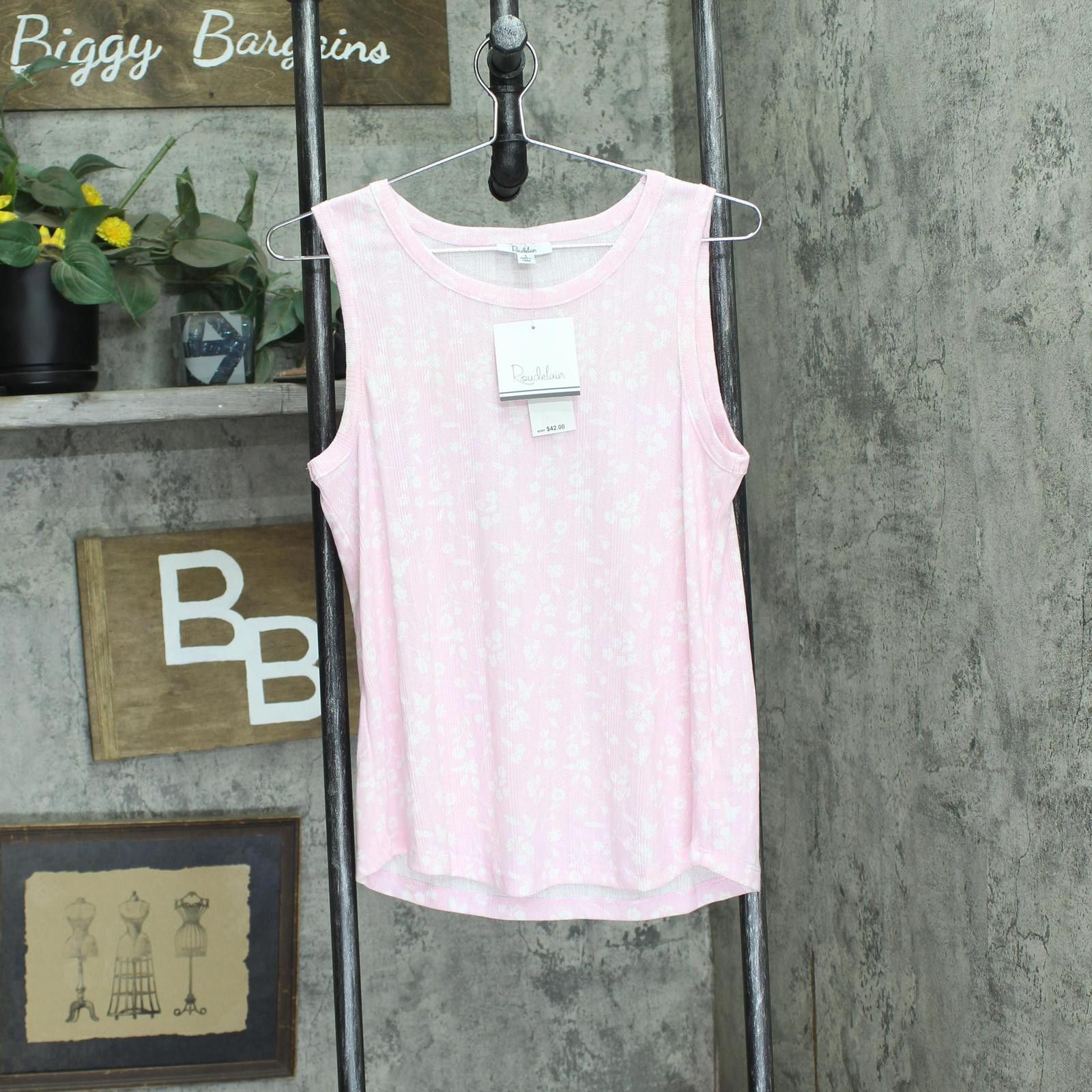 Designer Nwt Roudelain Lounge Tank Shorts Set Spring Shadow Pink S Size 28" / US 6 / IT 42 - 2 Thumbnail