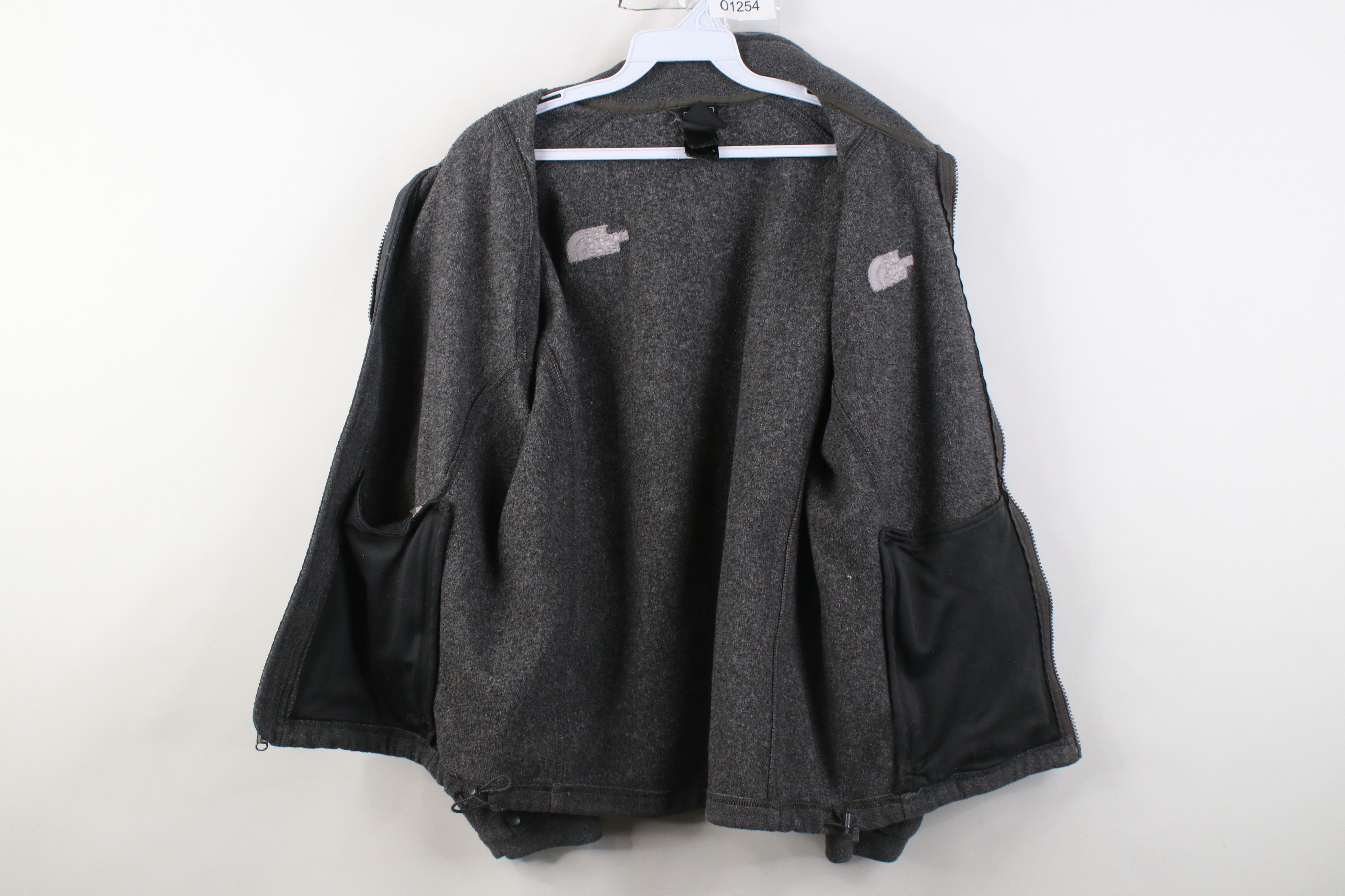 The North Face Vintage The North Face Spell Out Full Zip Fleece Jacket Gray Size US S / EU 44-46 / 1 - 9 Thumbnail