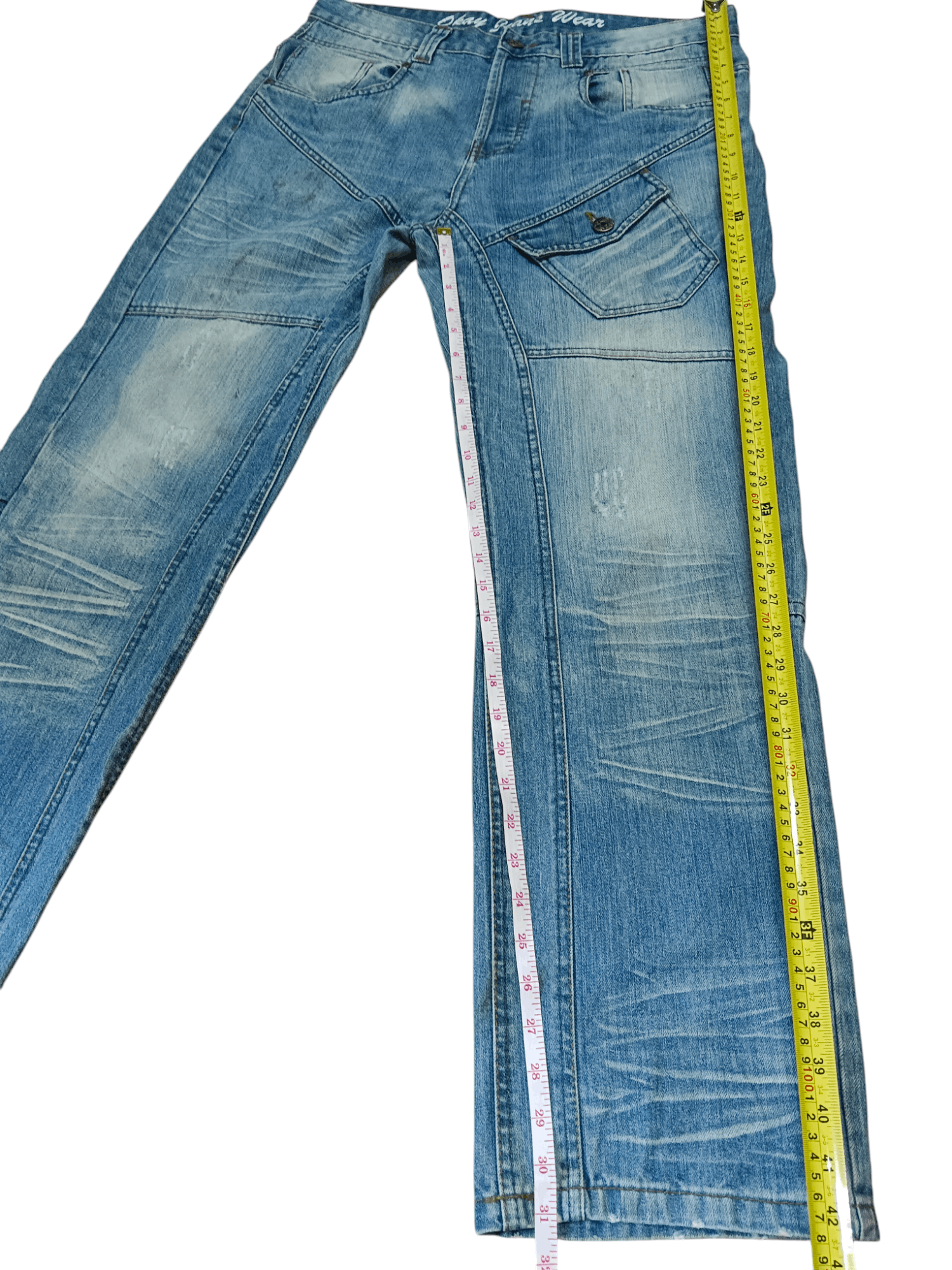 Denim & Co. 🔥FYE🔥 Button Fly Distressed Punk Denim Size US 34 / EU 50 - 14 Thumbnail