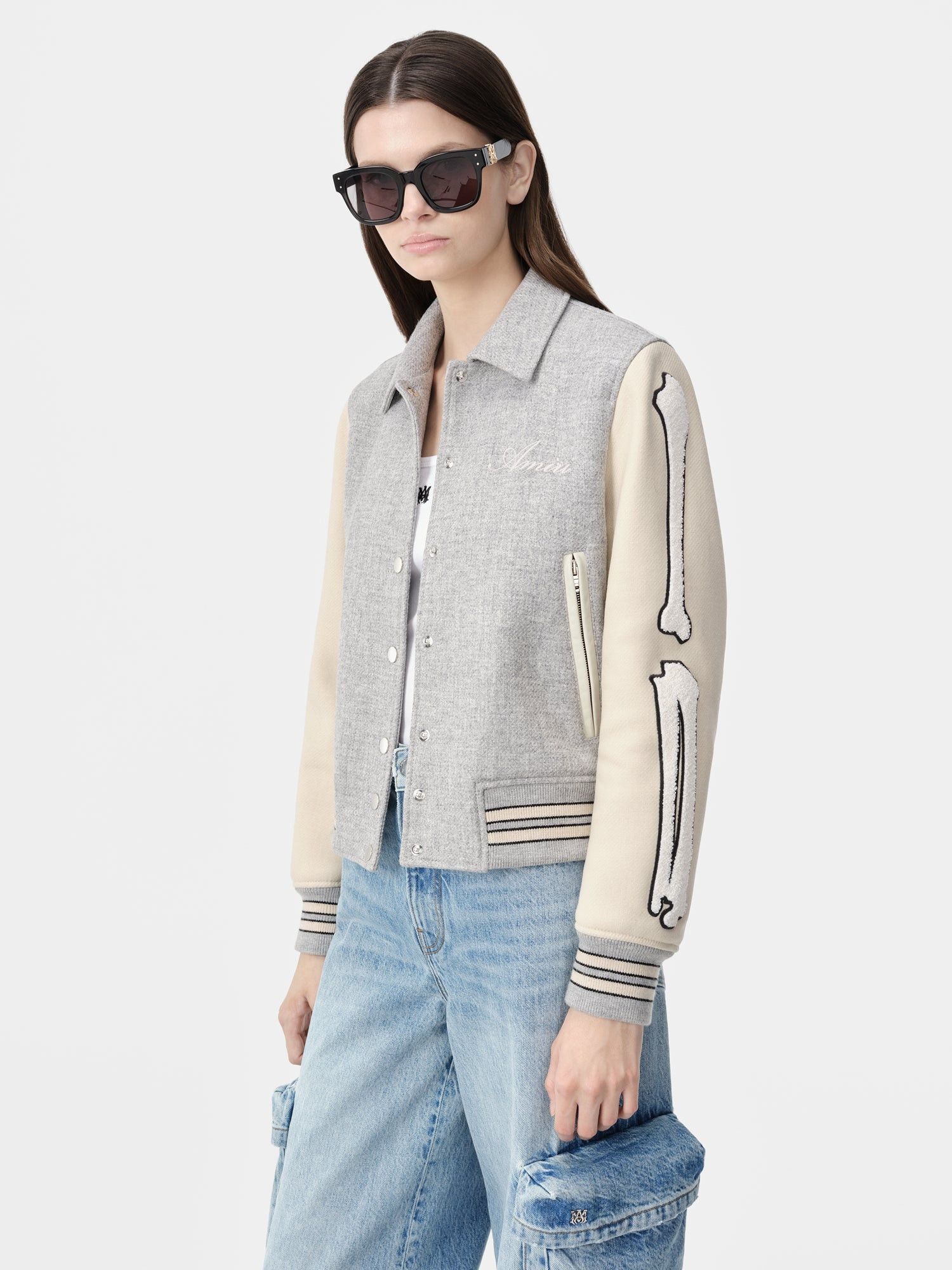 Amiri o1s1wg110925 Bones Jacket in Multicolor Size S / US 4 / IT 40 - 3 Thumbnail