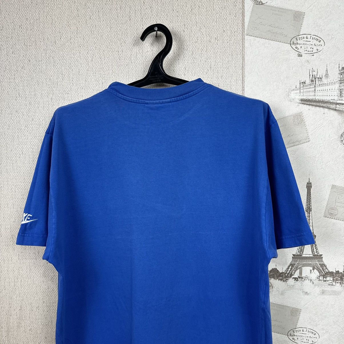 Nike × Vintage Vintage 90s Nike Premier T shirt Blue Centre Logo M Size US M / EU 48-50 / 2 - 20 Thumbnail