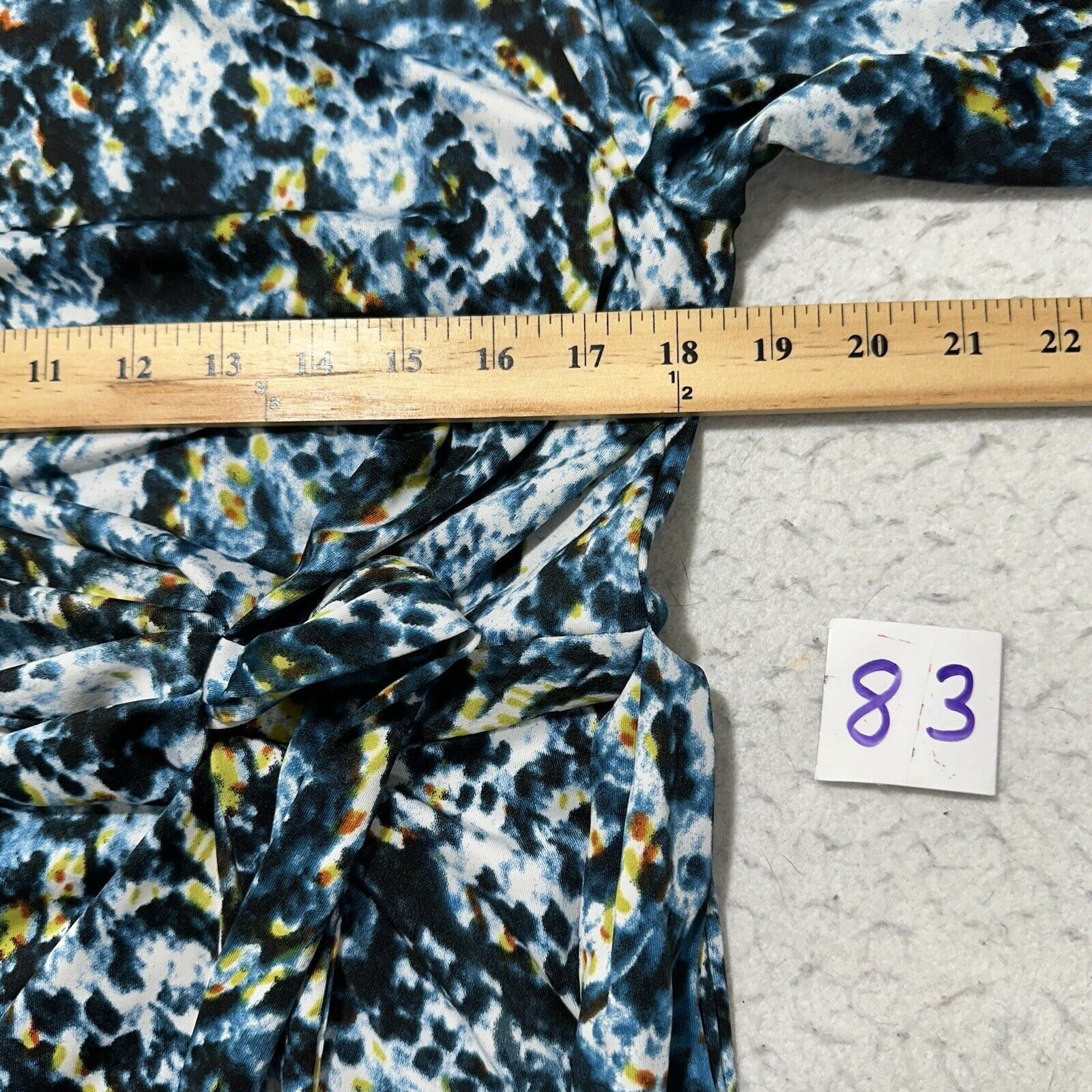 Other Notations Medium Blouse Blue Teal White Pullover Wrap Top Size M / US 6-8 / IT 42-44 - 8 Thumbnail