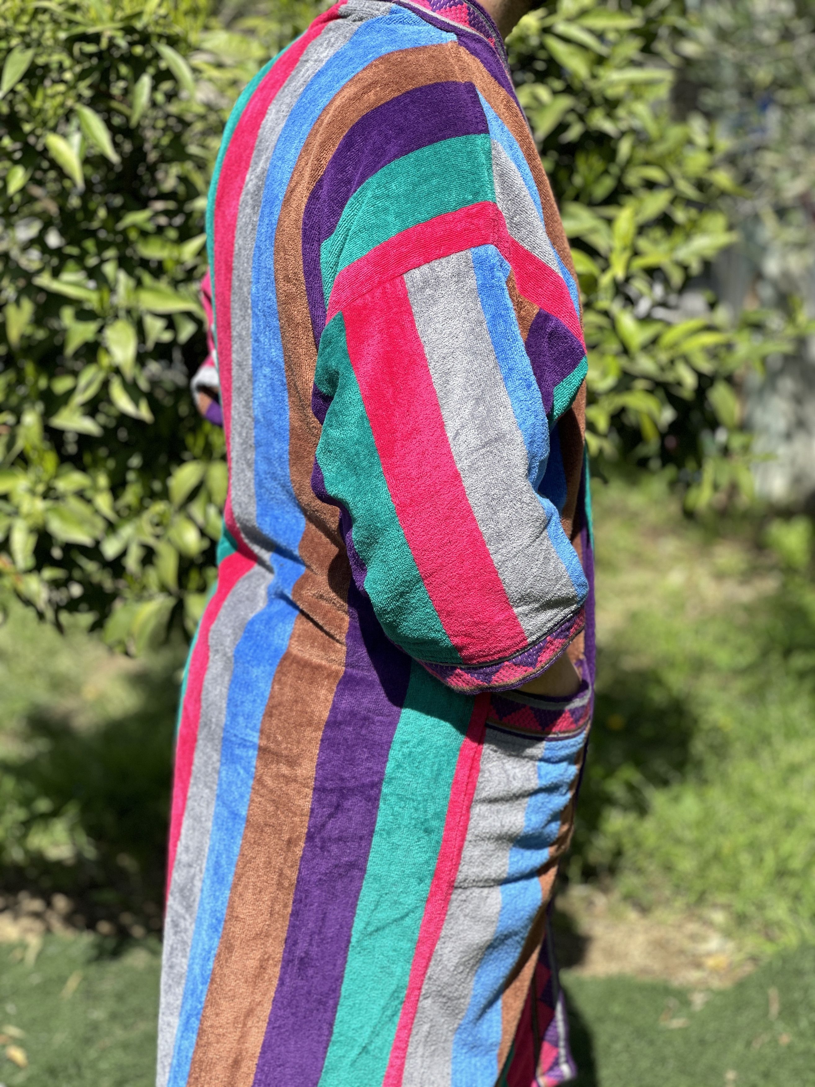 Saint Laurent Paris Bathrobe YSL 3D Knit Striped Linge de Maison Sweater Size M Size US M / EU 48-50 / 2 - 13 Thumbnail