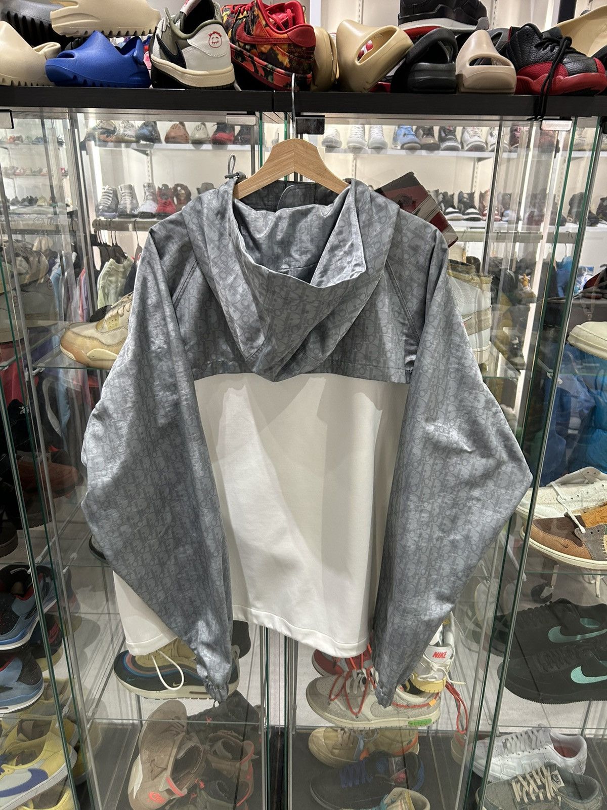 Dior Dior Homme Grey and White Oblique Hooded Anorak Jacket Size US XXL / EU 58 / 5 - 3 Thumbnail