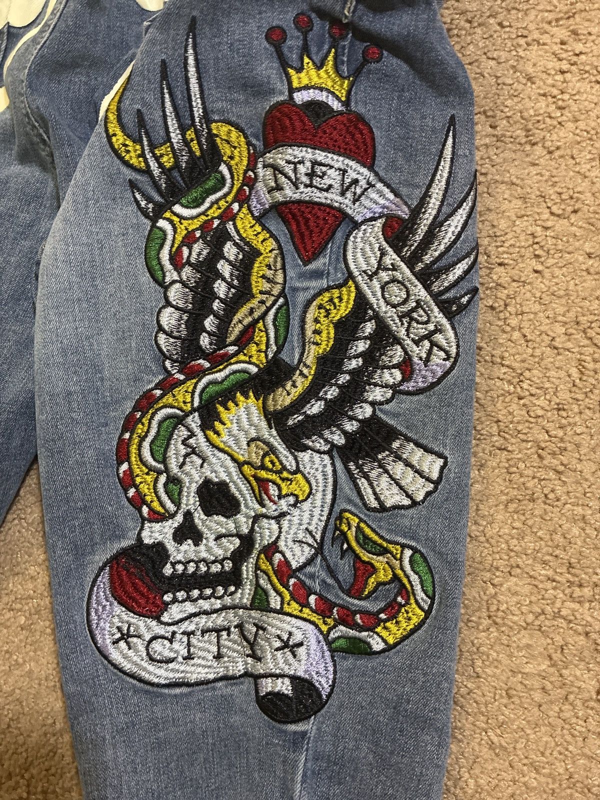 Ed Hardy Ed Hardy NYC Eagle Slim Flare Jeans. Size 32" / US 10 / IT 46 - 3 Thumbnail