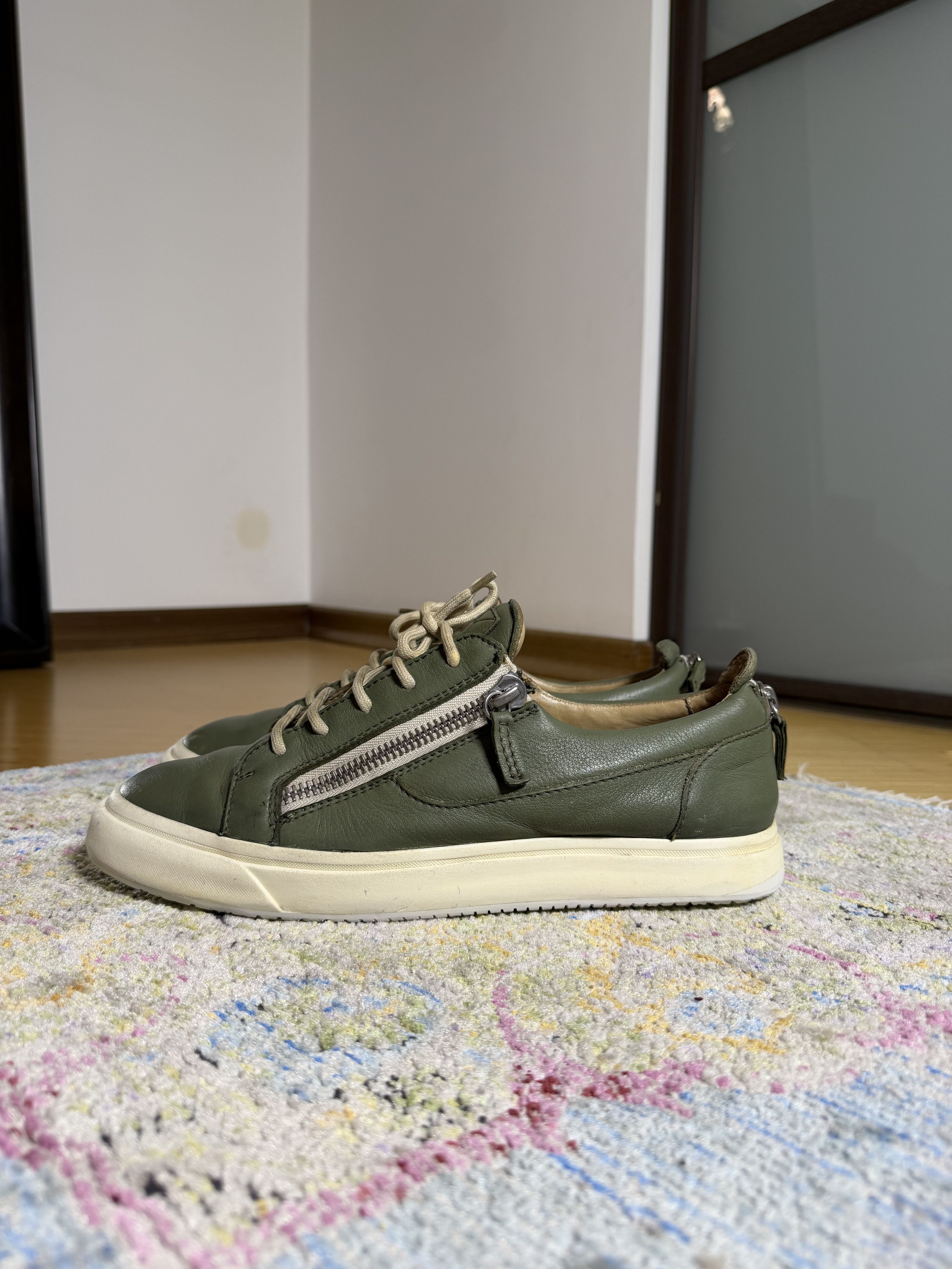 Giuseppe Zanotti Giuseppe Zanotti Frankie zip-detail Leather Sneakers Size US 10 / EU 43 - 3 Thumbnail