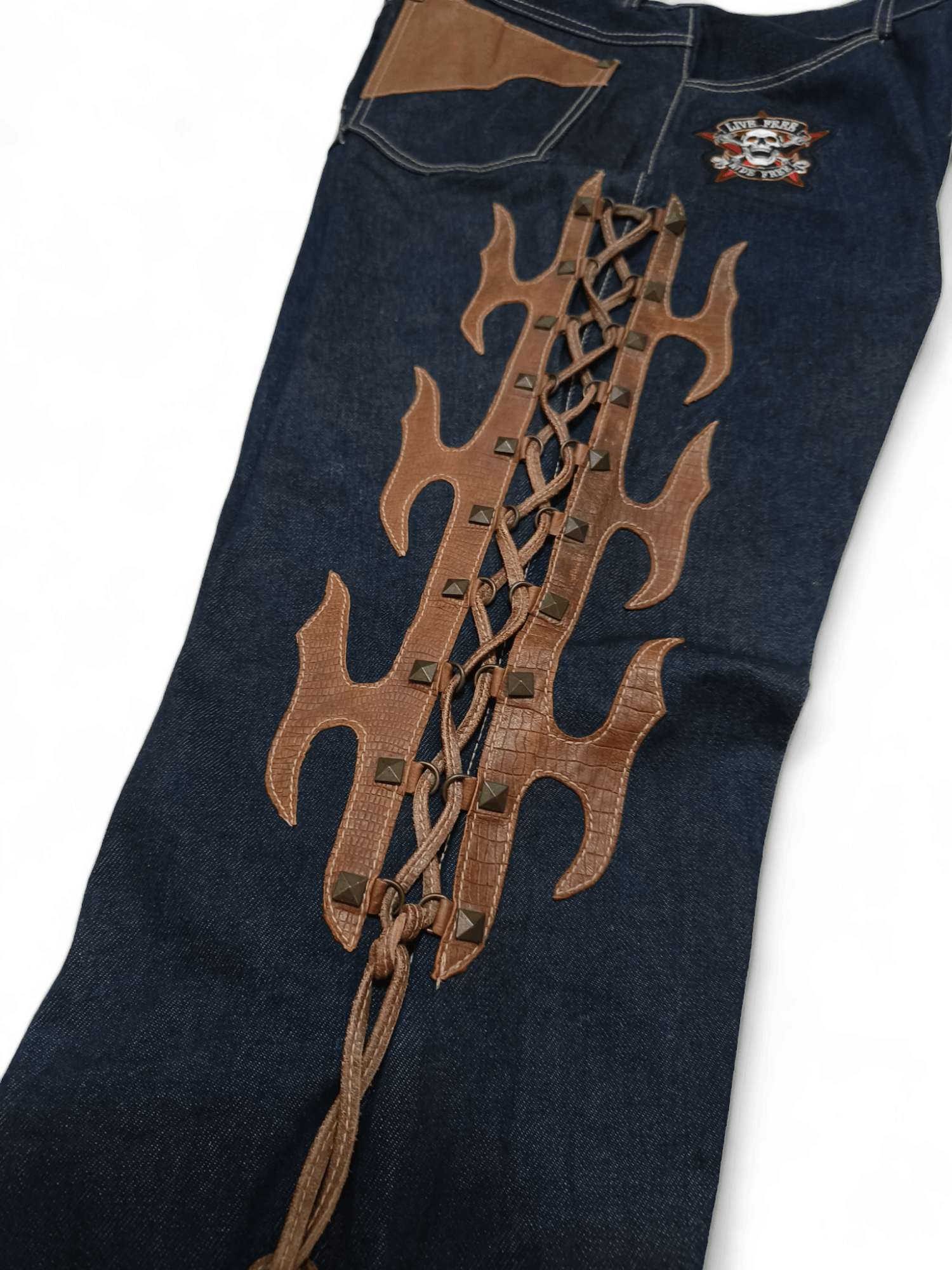 Vintage Vintage Men's Denim Choppers United Bikers Riding Jeans Size US 36 / EU 52 - 7 Thumbnail