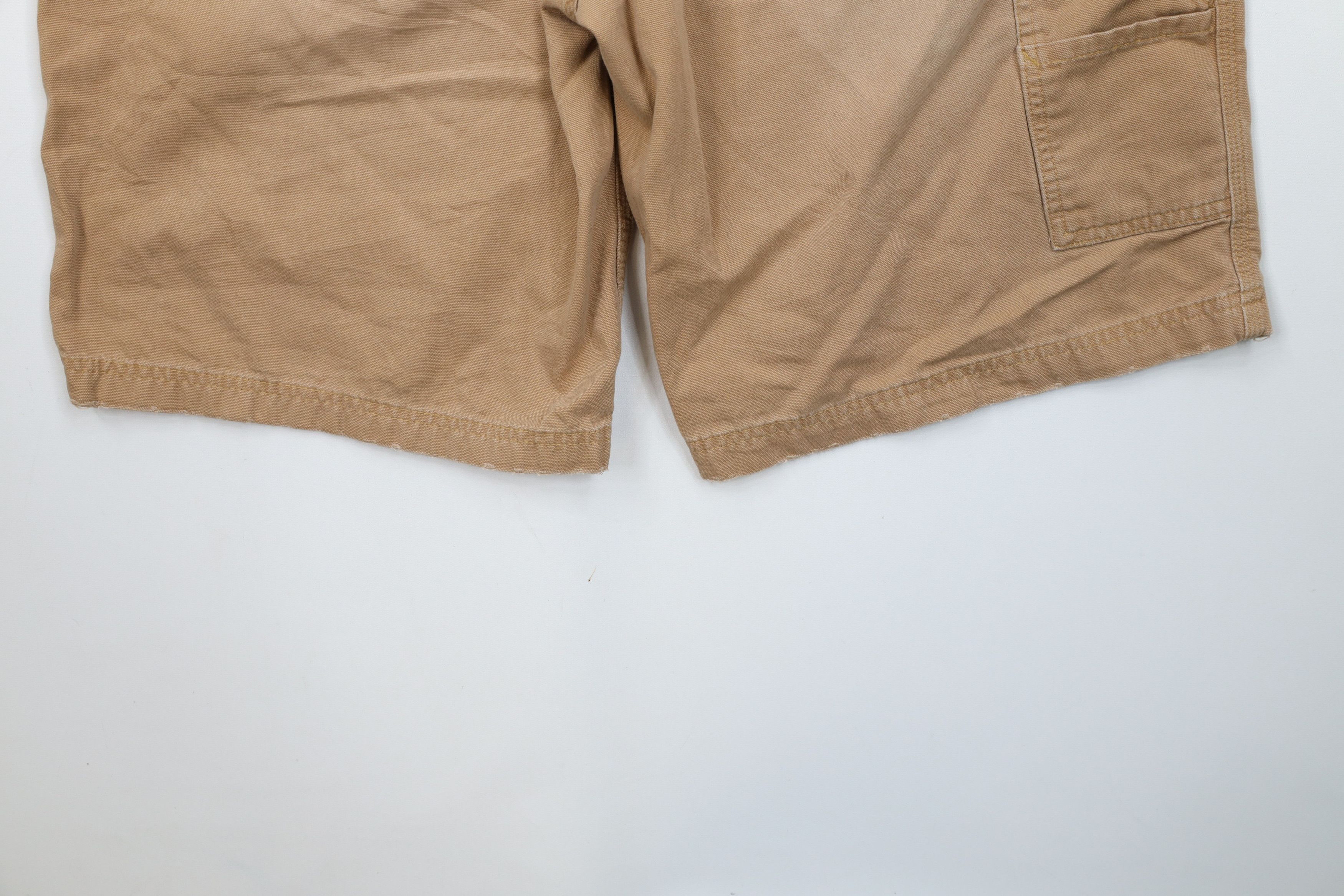 Gap × Vintage Vintage 90s Y2K Gap Carpenter Canvas Shorts Brown Cotton Size US 34 / EU 50 - 14 Thumbnail