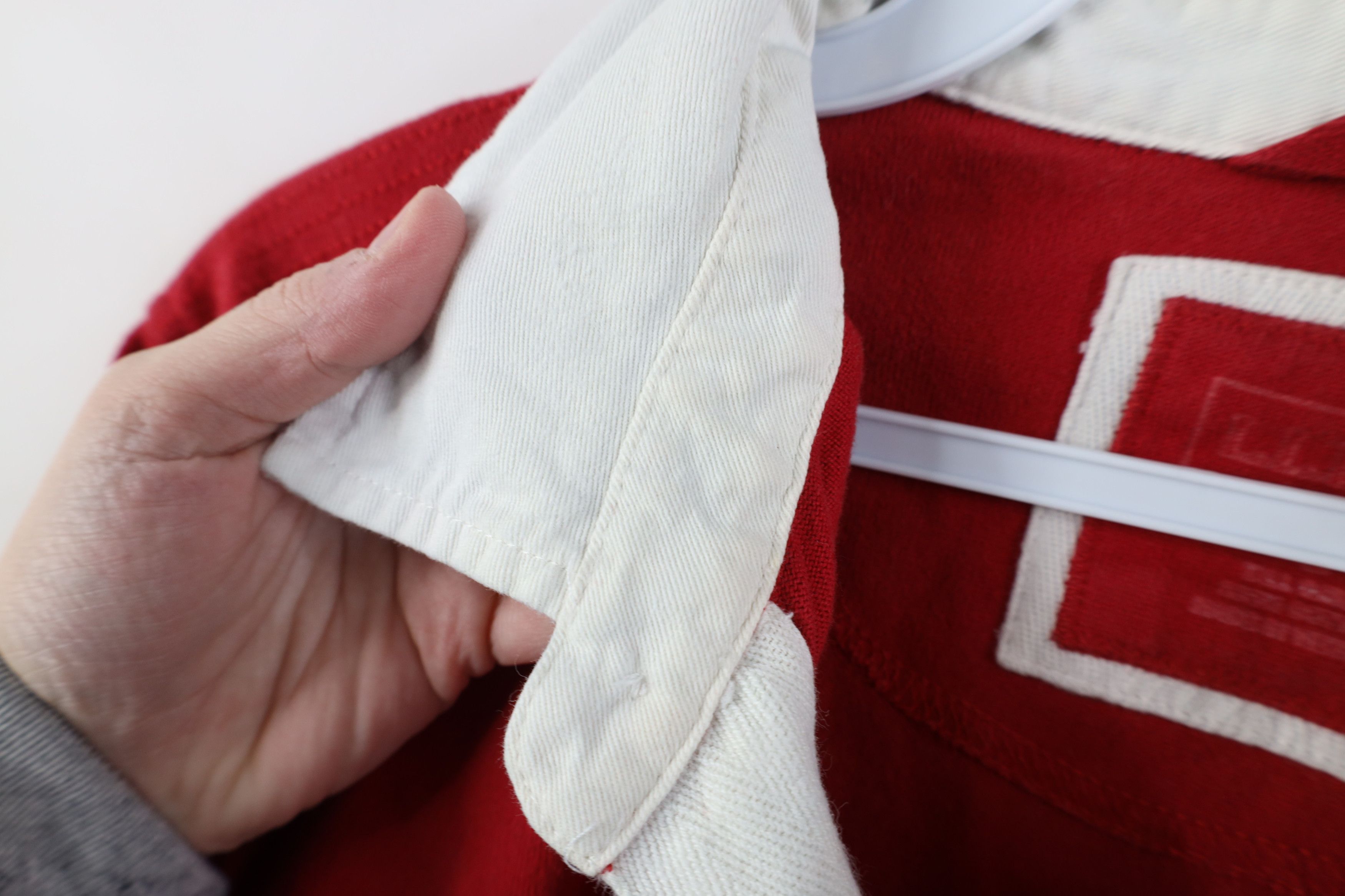 L.L. Bean Vintage LL Bean Heavy Elbow Patch Long Sleeve Rugby Polo Red Size US L / EU 52-54 / 3 - 8 Thumbnail