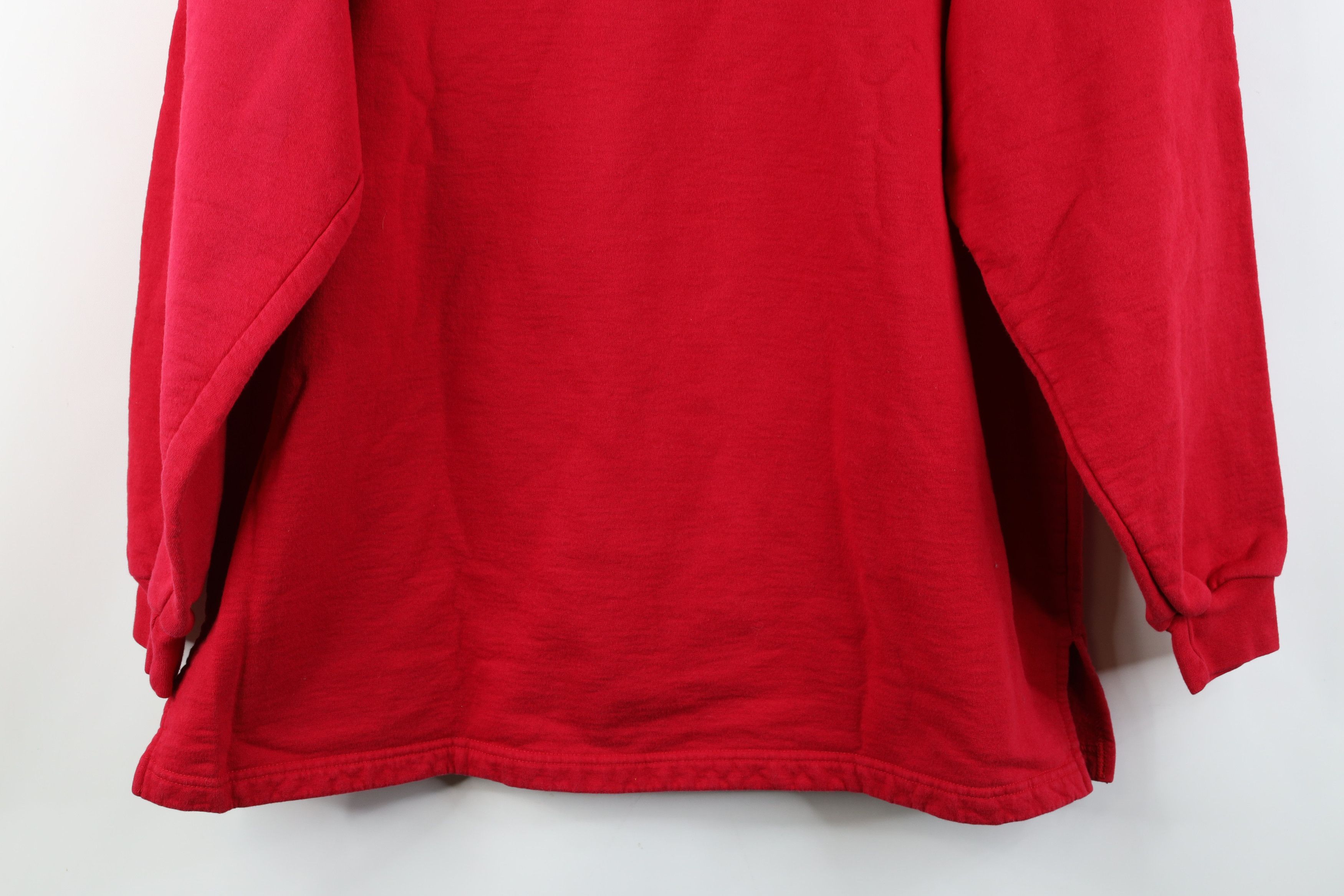 Vintage Vintage 90s Oversized Winter Stamp Turtleneck Sweatshirt Red Size M / US 6-8 / IT 42-44 - 16 Thumbnail