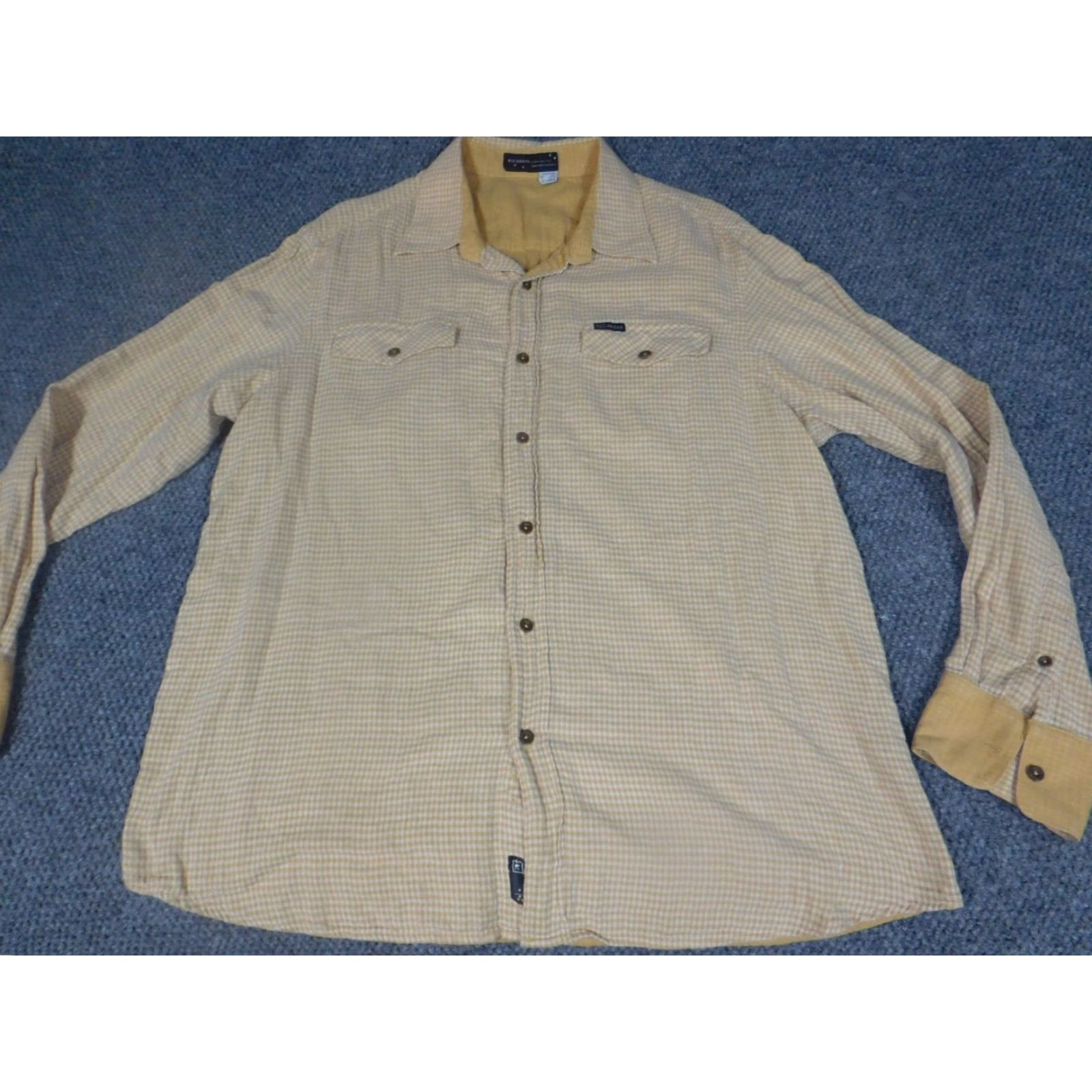 Rocawear Rocawear Shirt XL Yellow Mens Plaid Button-Up Hip Hop 2000s Western Button-Down Short Sleeve Size US XL / EU 56 / 4 - 3 Thumbnail
