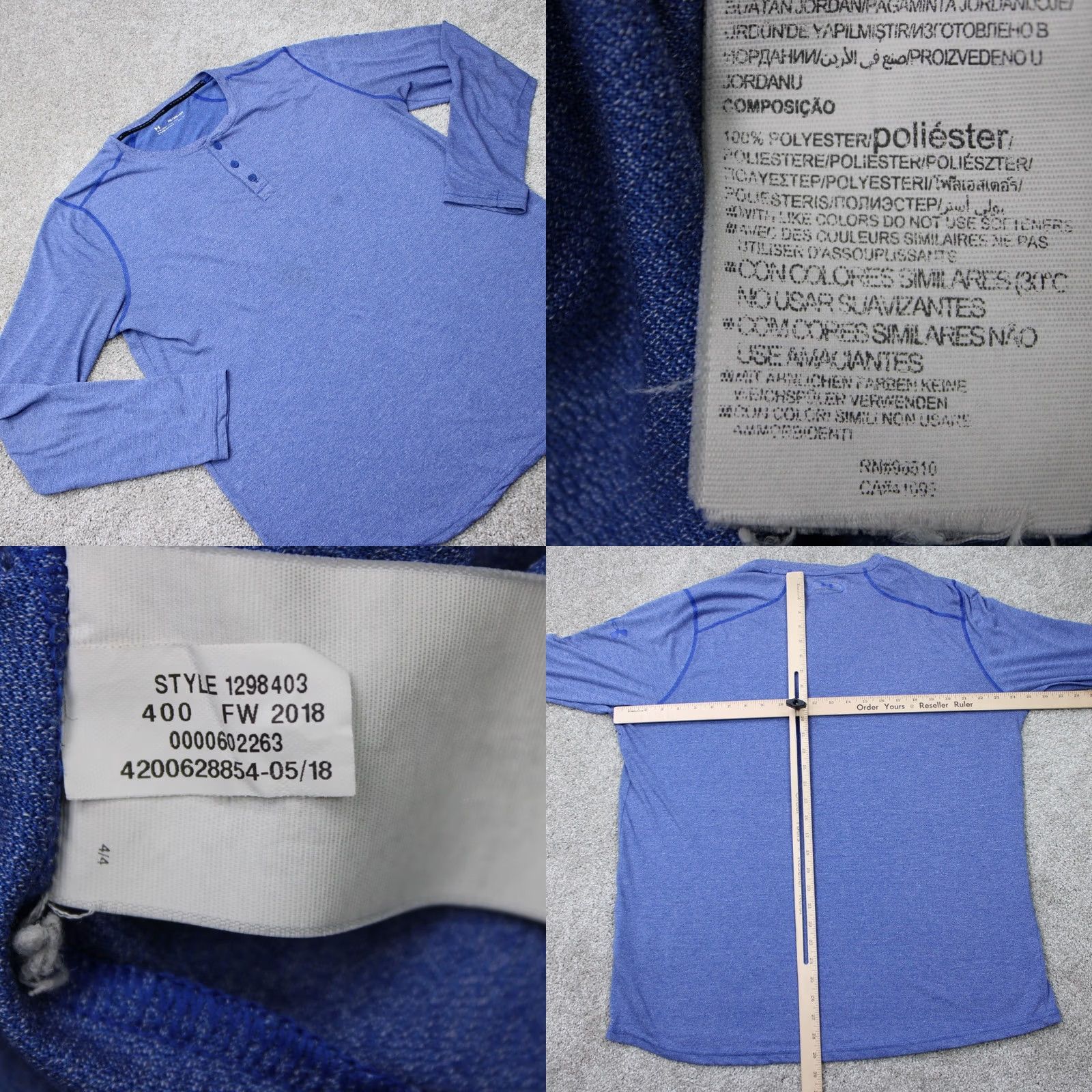 Under Armour Under Armour Threadborne Henley Shirt Men 2XL XXL Blue Long Sleeve Pullover Casual Activewear Brand: Under Armour Threadborne Size US XXL / EU 58 / 5 - 8 Thumbnail