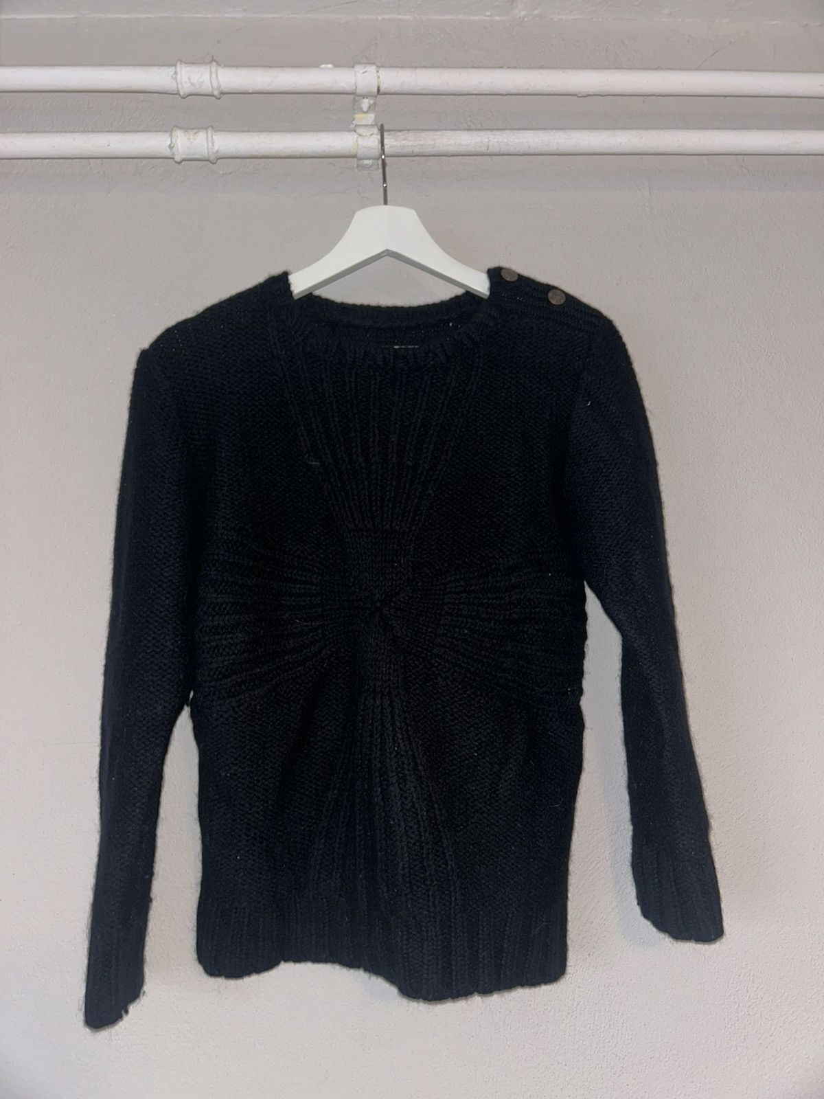 Jean Paul Gaultier Jean Paul Gaultier AW2009 Cross Knit Sweater - Size M Size US M / EU 48-50 / 2 - 2 Thumbnail