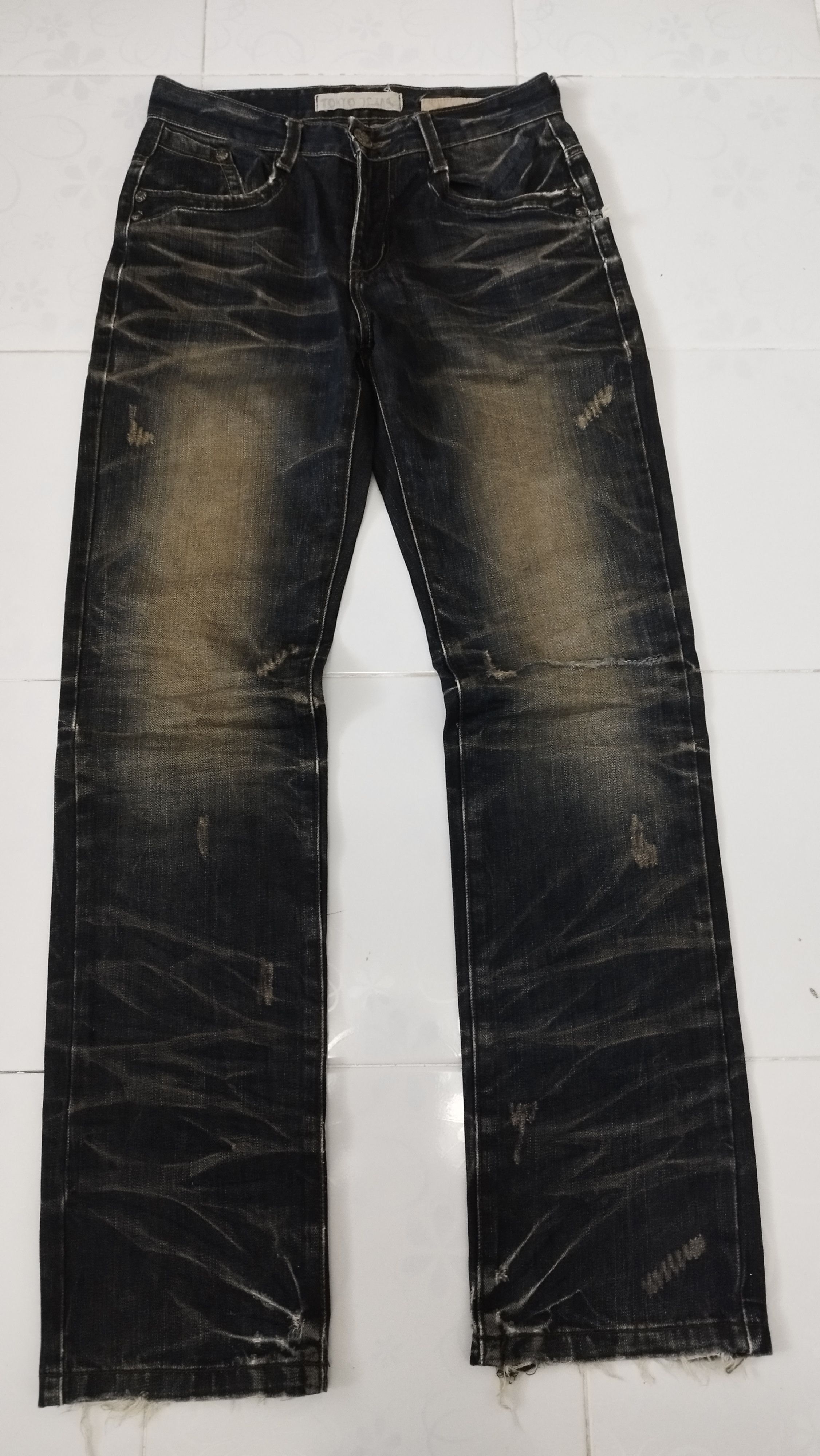 Japanese Brand Tokyo CROXX jeans distressed Size US 30 / EU 46 - 1 Thumbnail