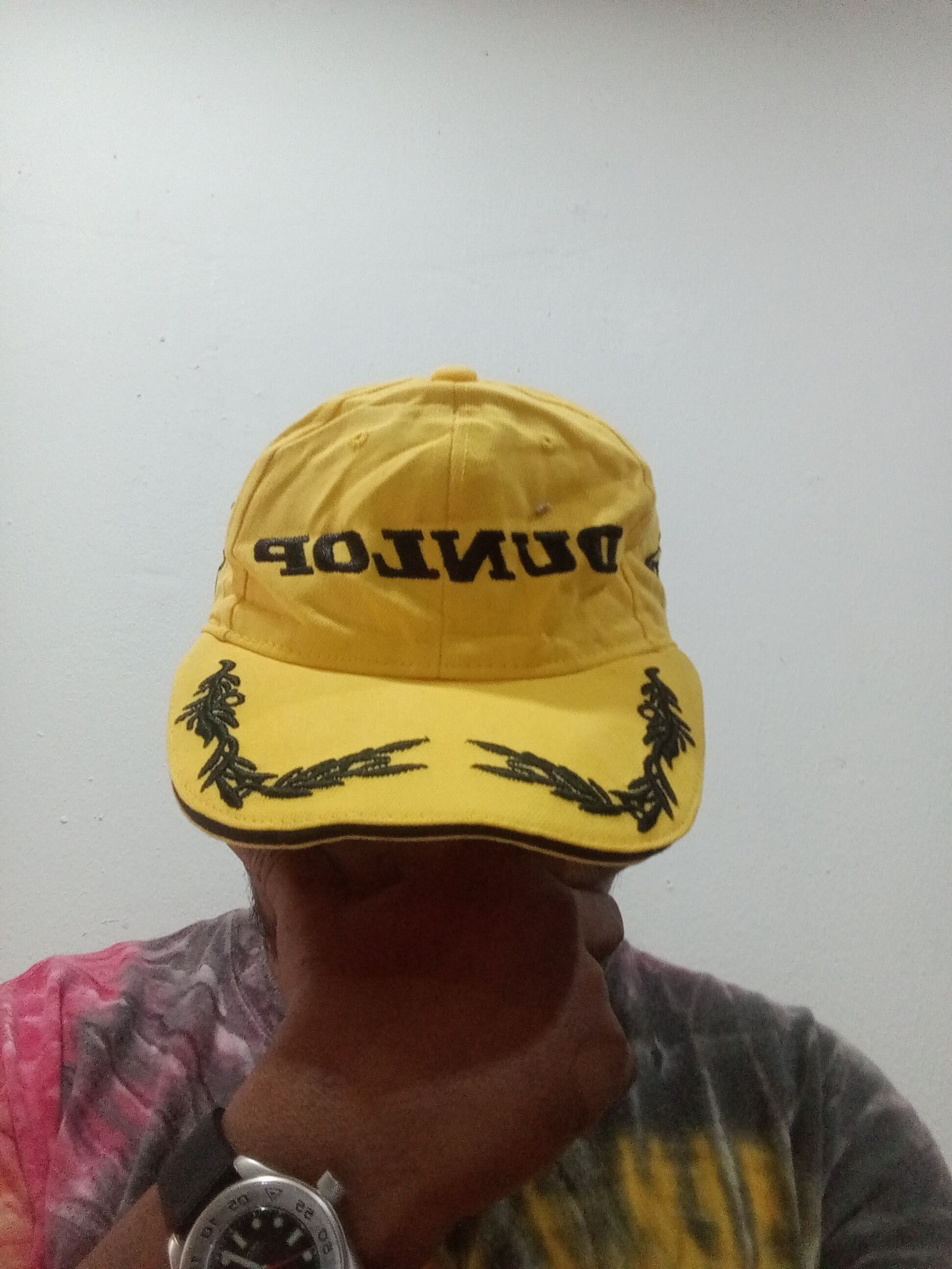 Dunlop Vintage Yellow DUNLOP Motorsports Racing Embroidery hat cap Size ONE SIZE - 7 Thumbnail