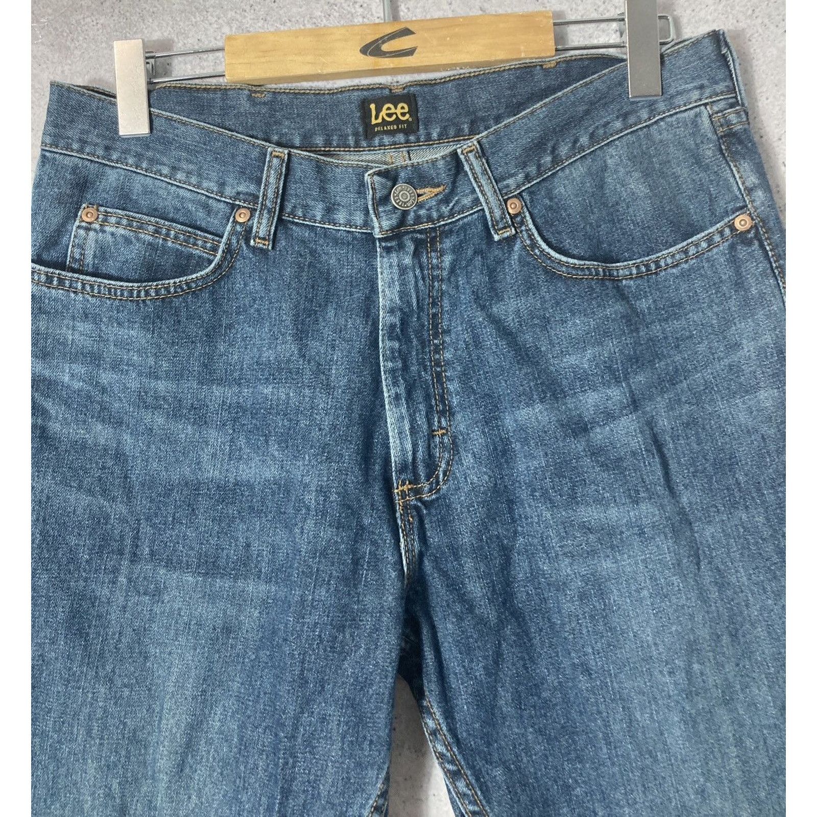 Lee × Vintage Vintage Lee Navy Denim 34x30 Size US 34 / EU 50 - 2 Thumbnail
