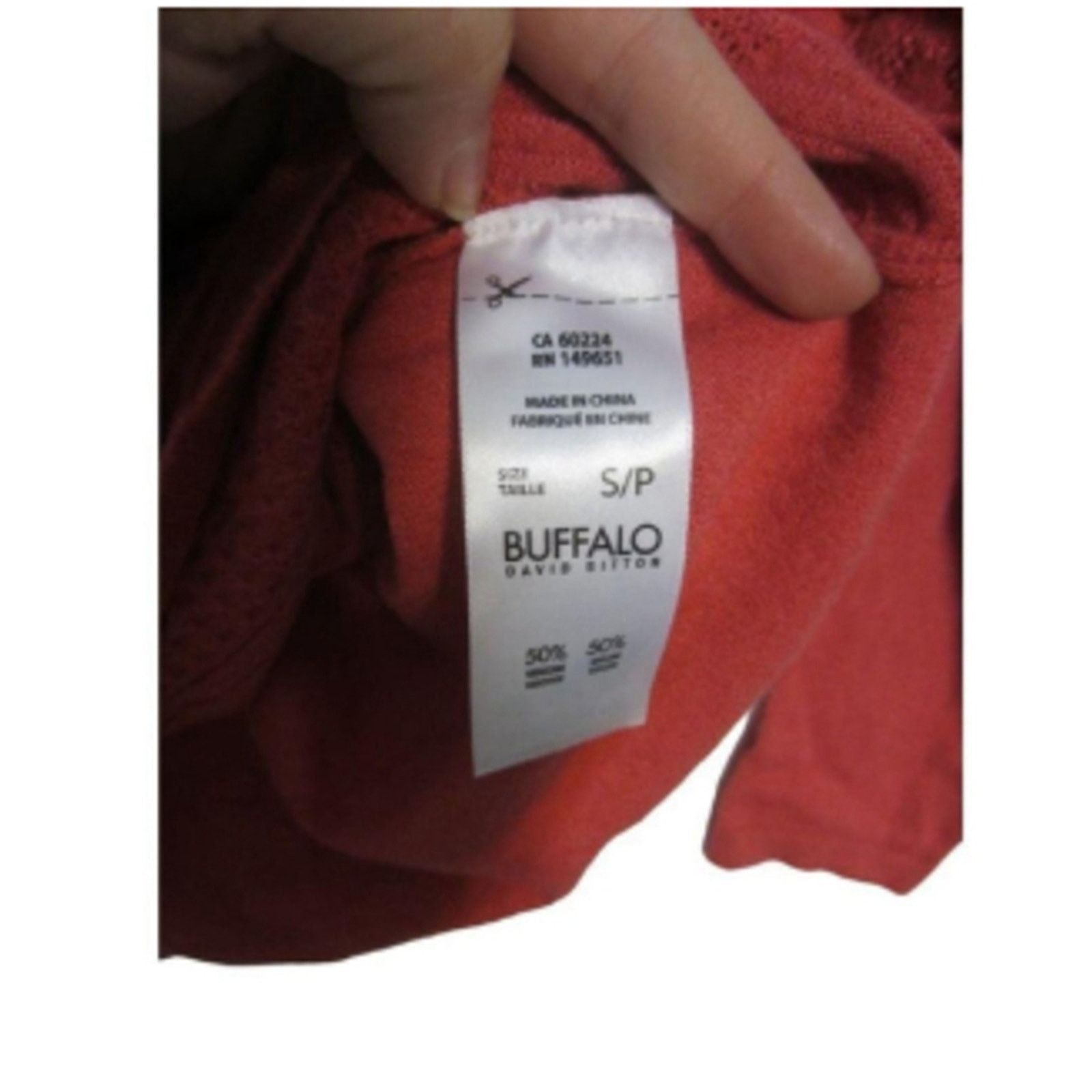 Buffalo David Bitton Minimalist Textured Knit Sweater Red Long Sleeve Buffalo S Size S / US 4 / IT 40 - 4 Thumbnail
