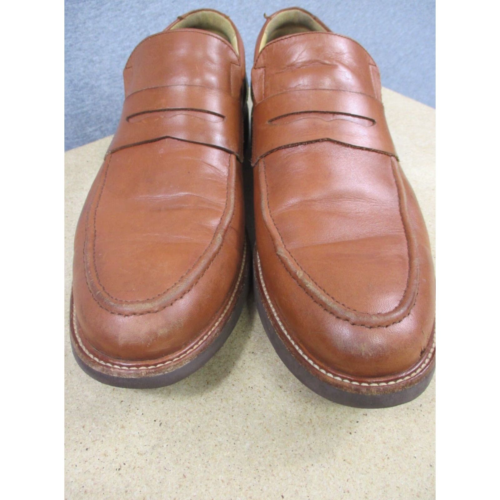 Penn VINTAGE Samuel Hubbard Men’s 11 Tailored Traveler Penny Loafer Brown Leather 1517 Size US 11 / EU 44 - 4 Thumbnail