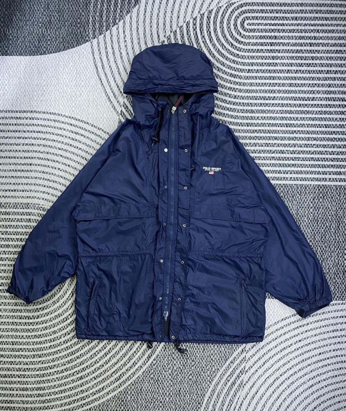 Polo Ralph Lauren Vintage Polo Sport Nylon Zipper Long Jacket Size US XXL / EU 58 / 5 - 5 Thumbnail