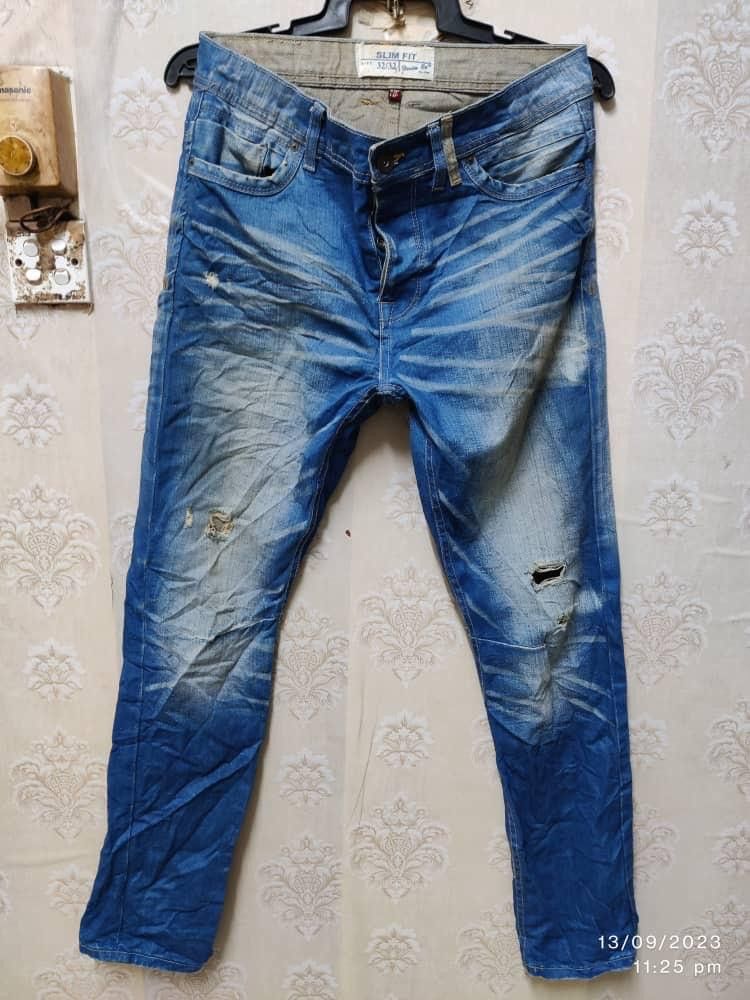 Denim & Co. Denim Co. Distressed jeans Stonewash slim fit Size US 34 / EU 50 - 8 Thumbnail