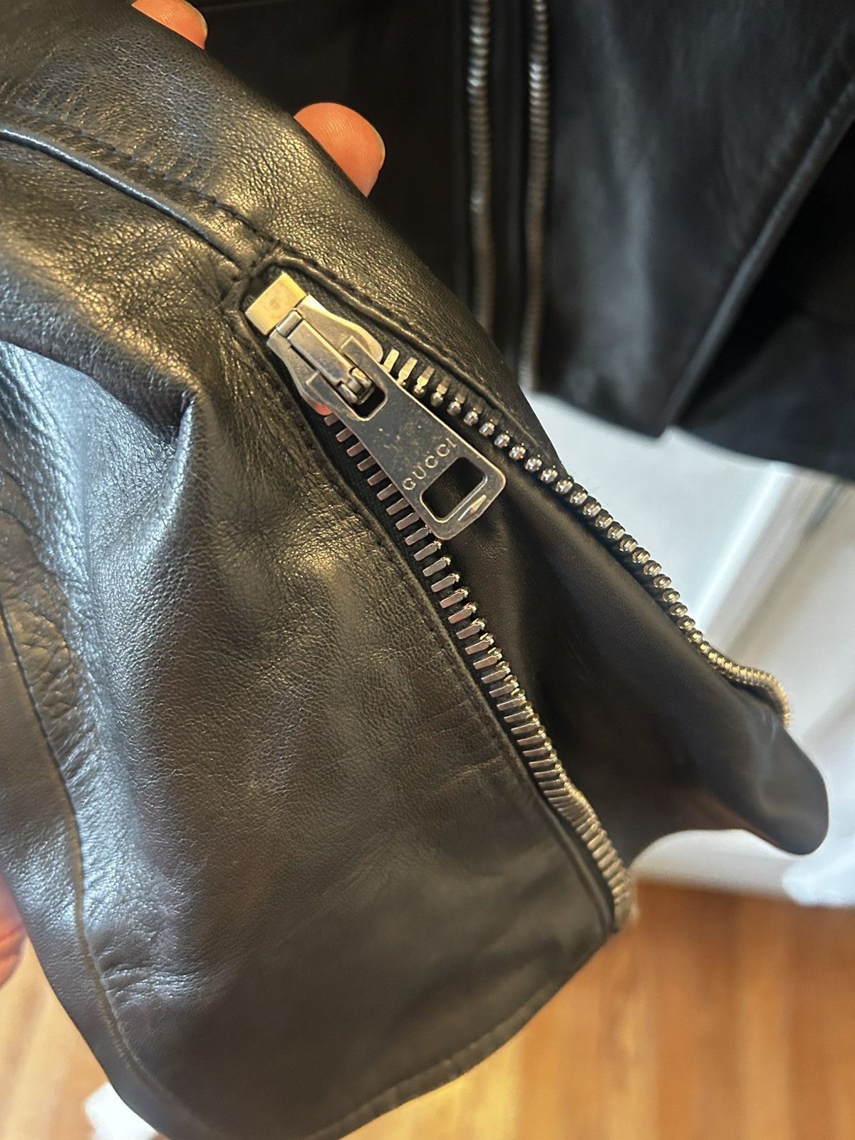 Gucci Gucci Leather Biker Jacket Size 50 Franco Gifted Size US L / EU 52-54 / 3 - 4 Thumbnail