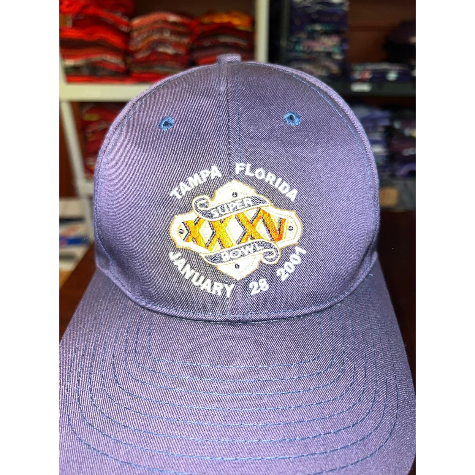 Logo Athletic Vintage Super Bowl Baltimore Ravens Hat SB 35 2001 Headwear Size ONE SIZE - 3 Thumbnail