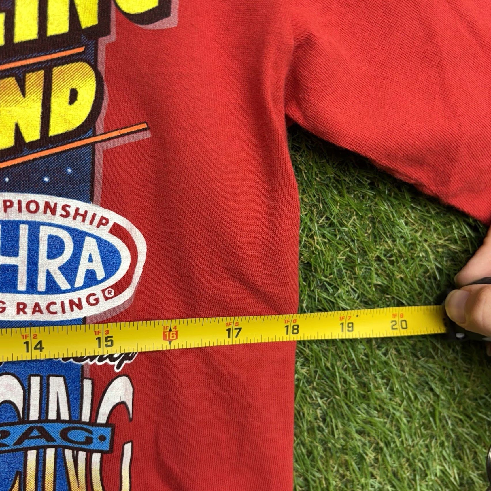 Vintage Vintage NHRA Drag Race T-Shirt Mens Medium Red 90s Graphic Print Racing Car Crew Neck Size US M / EU 48-50 / 2 - 5 Thumbnail
