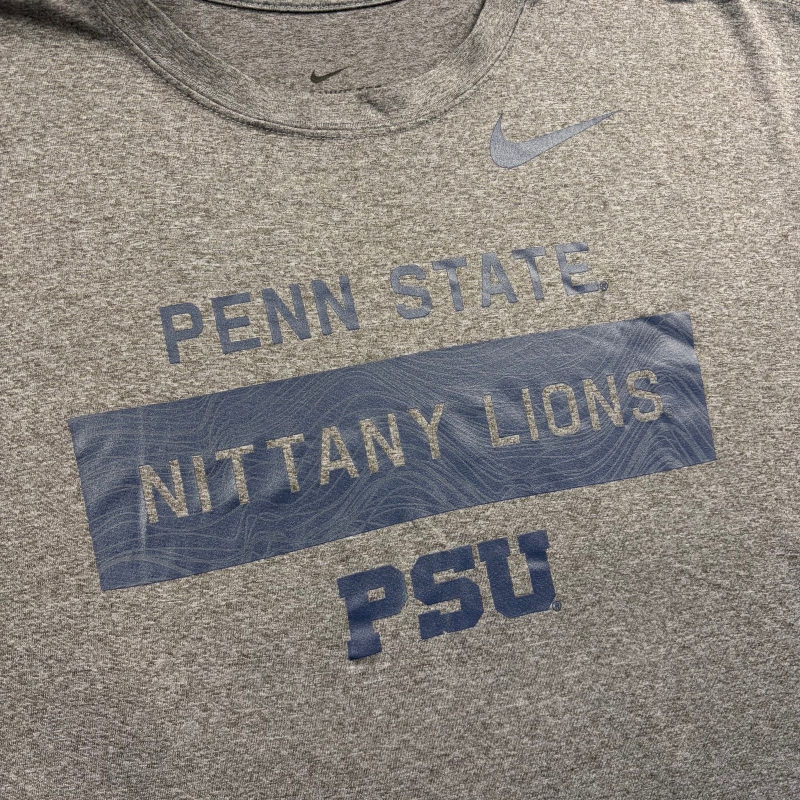 Nike Penn State Nike T-Shirt Men's XXL Athletic Dri Fit Gray PSU Size US XXL / EU 58 / 5 - 2 Thumbnail