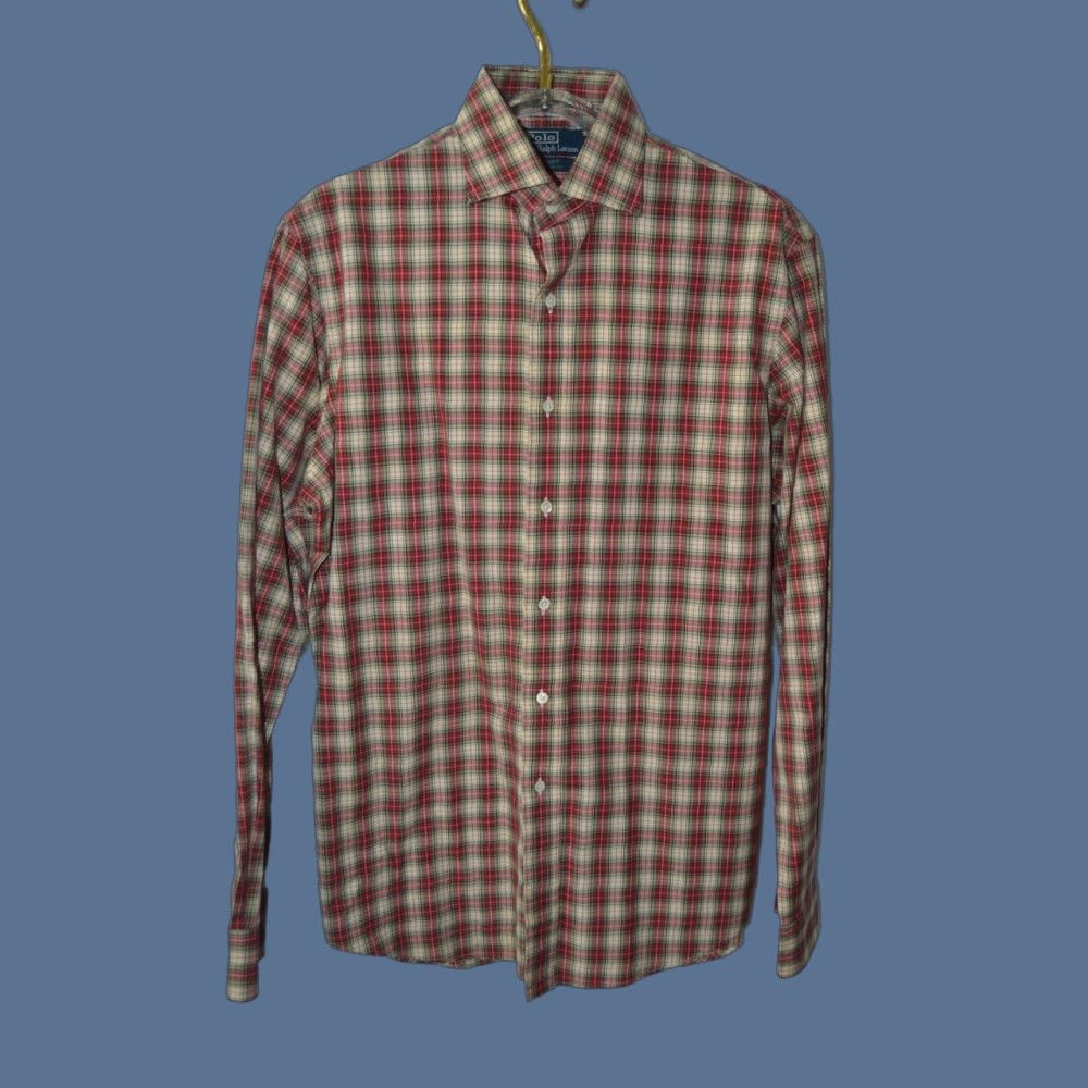 Polo Ralph Lauren VINTAGE Polo Ralph Lauren Regent shirt L Custom Fit Red Plaid Button-Down Long Sleeve Mens Size US L / EU 52-54 / 3 - 1 Thumbnail