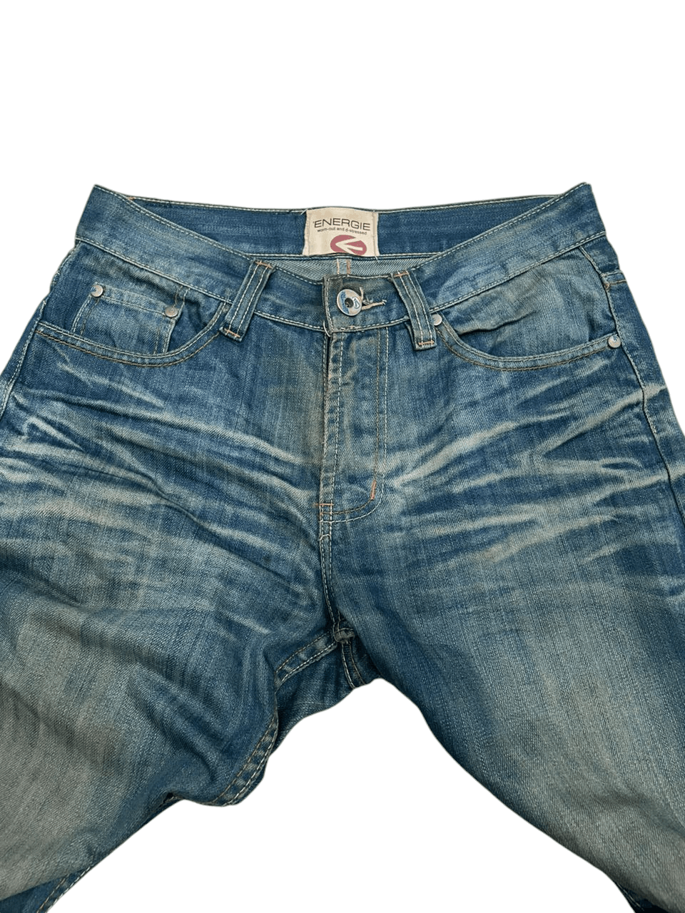 Energie × Japanese Brand 💥Flared Energie Worn Out & Distressed Style Denim 💥 Size US 30 / EU 46 - 5 Thumbnail