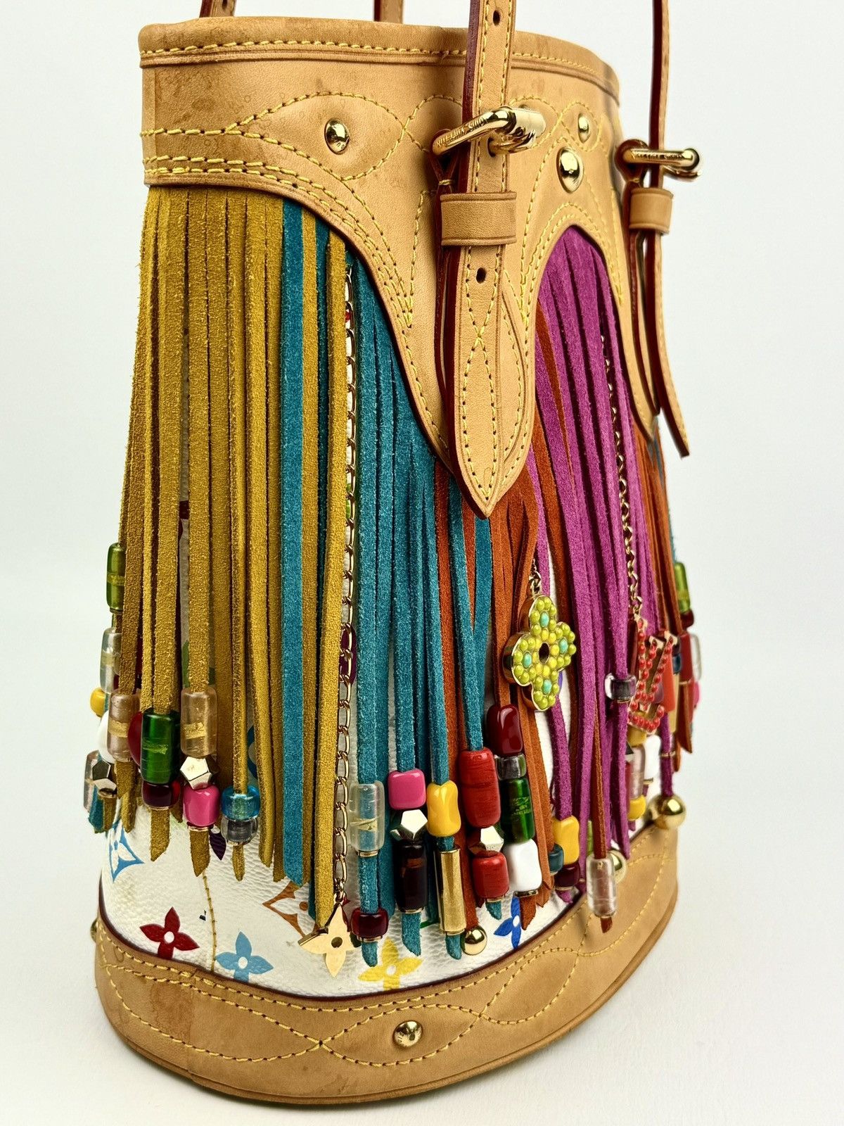 Louis Vuitton × Takashi Murakami Louis Vuitton - Murakami - SS06 - Multicolor - Fringe Bucket Size ONE SIZE - 8 Thumbnail