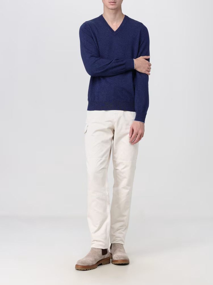 Brunello Cucinelli o1w1db10425 Cashmere Sweater in Dark Blue Size US S / EU 44-46 / 1 - 2 Thumbnail