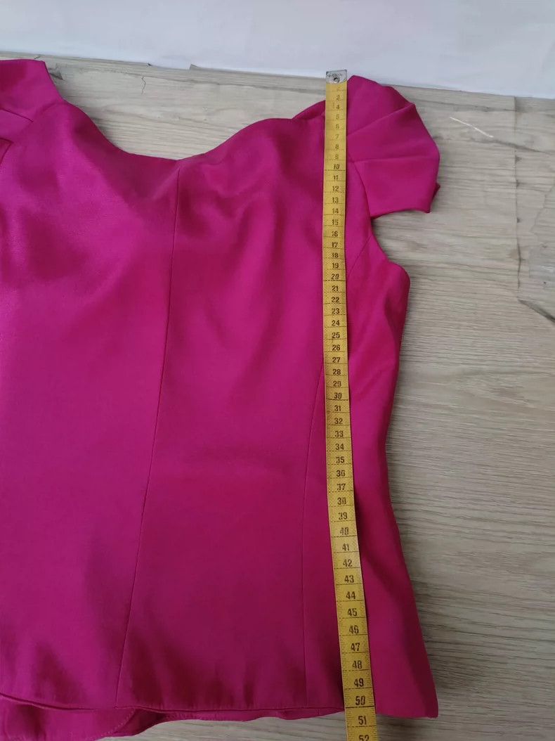 Dior Dior Rose-red silk bow short sleeves Size S / US 4 / IT 40 - 8 Thumbnail