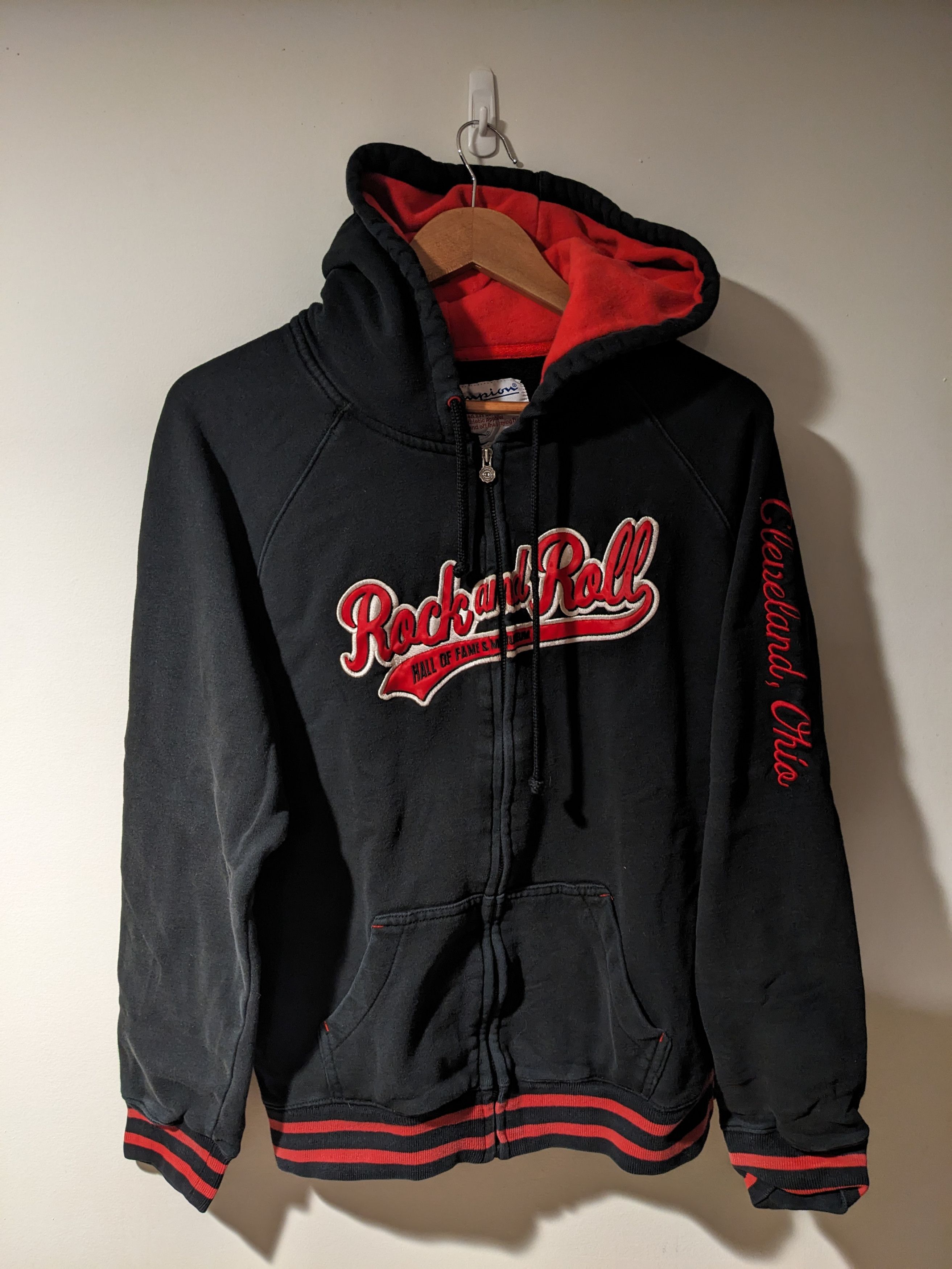 Champion × Vintage Vintage Y2K Rock and Roll Hall of Fame Full Zip Hoodie Size US XL / EU 56 / 4 - 1 Thumbnail