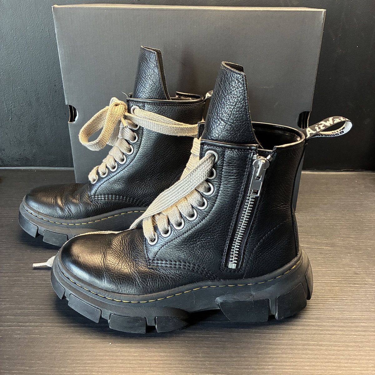 RICK OWENS DOC MARTINS MEGA LACE
