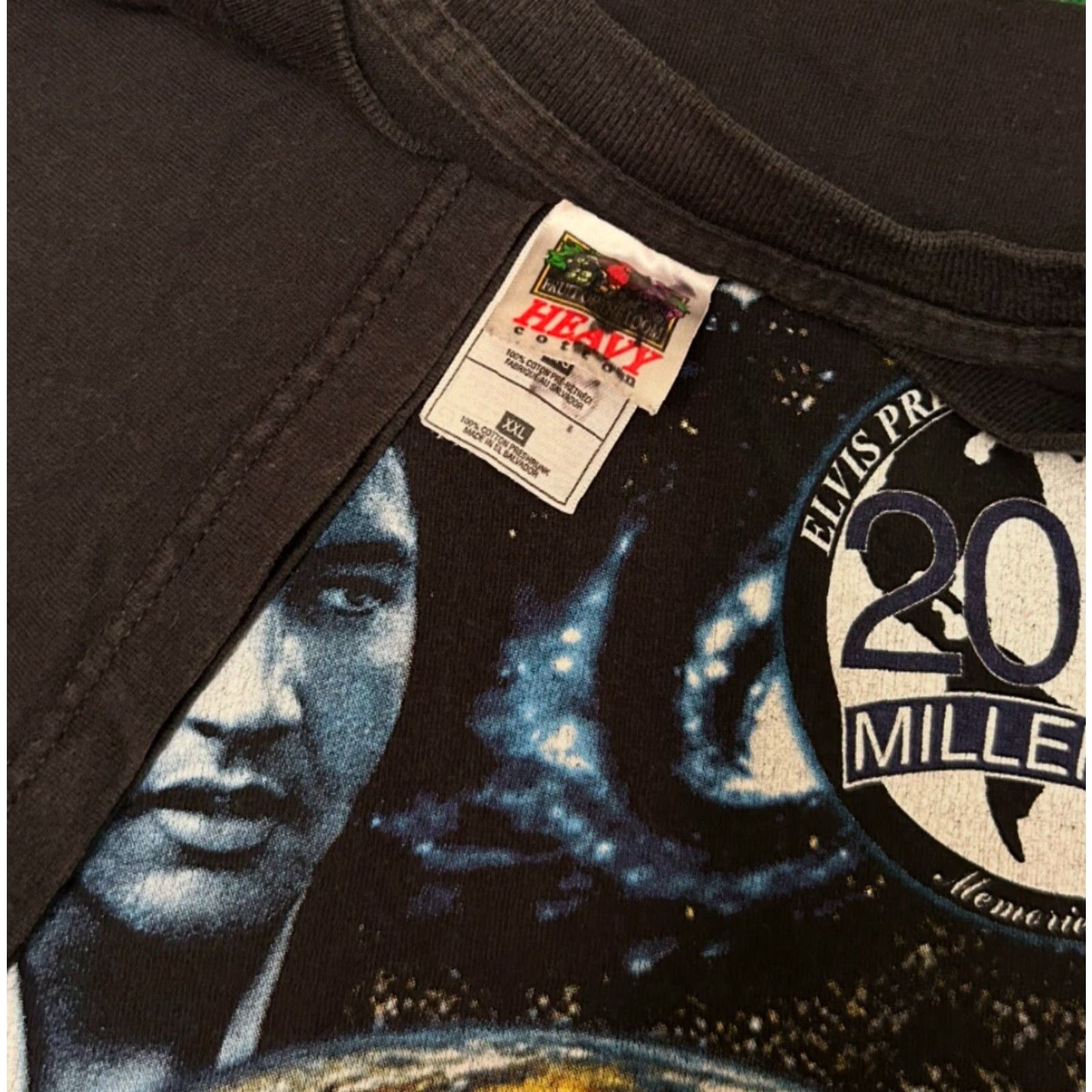 Vintage VINTAGE Elvis Presley 90s Earth Millennium VTG Shirt Mens 2XL Black Short Sleeve 1990s Rock"} Size US XXL / EU 58 / 5 - 2 Thumbnail