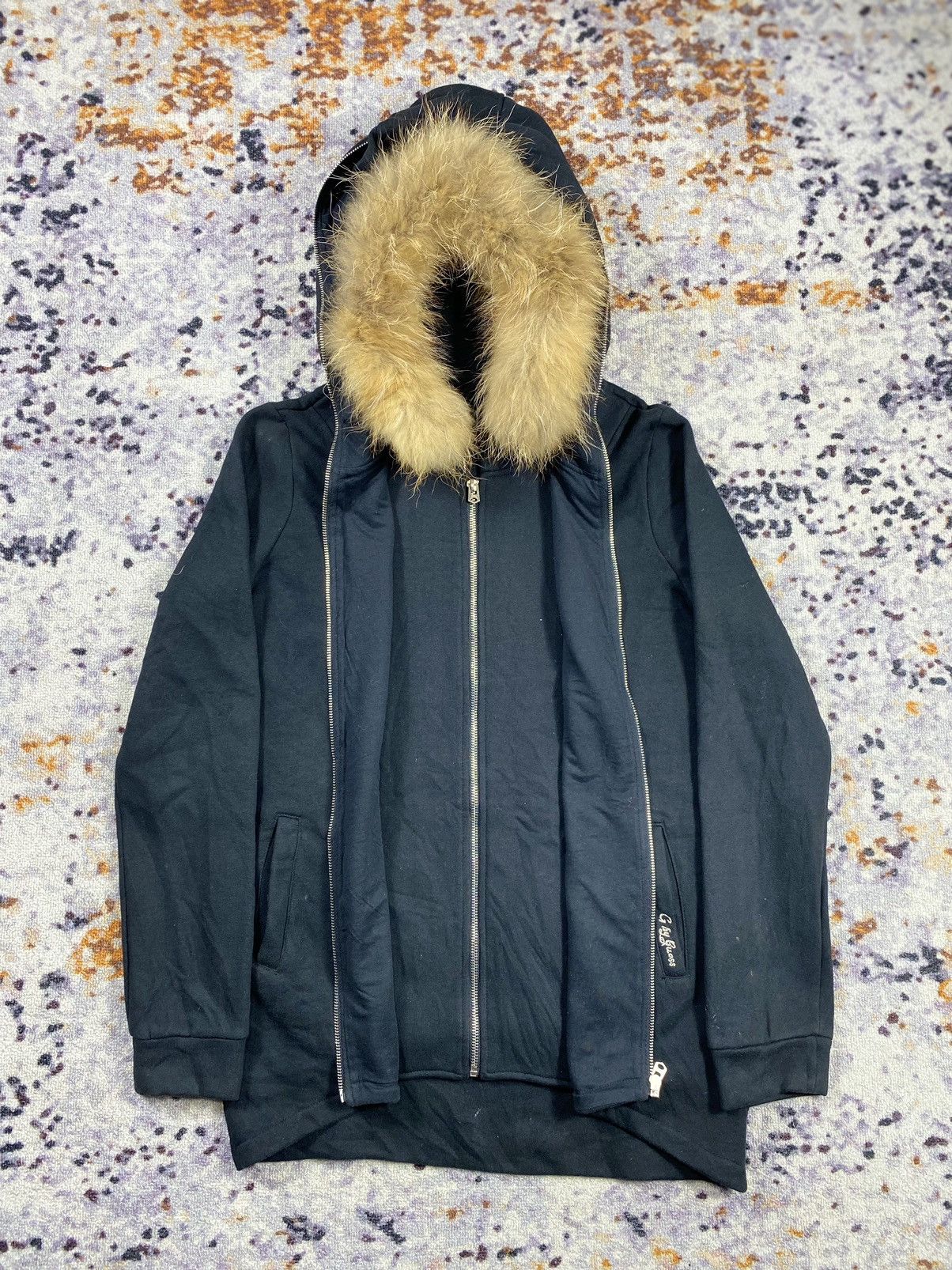 Japanese Brand Double Layer Fur Zip Hoodie Black LGB style Size US S / EU 44-46 / 1 - 2 Thumbnail