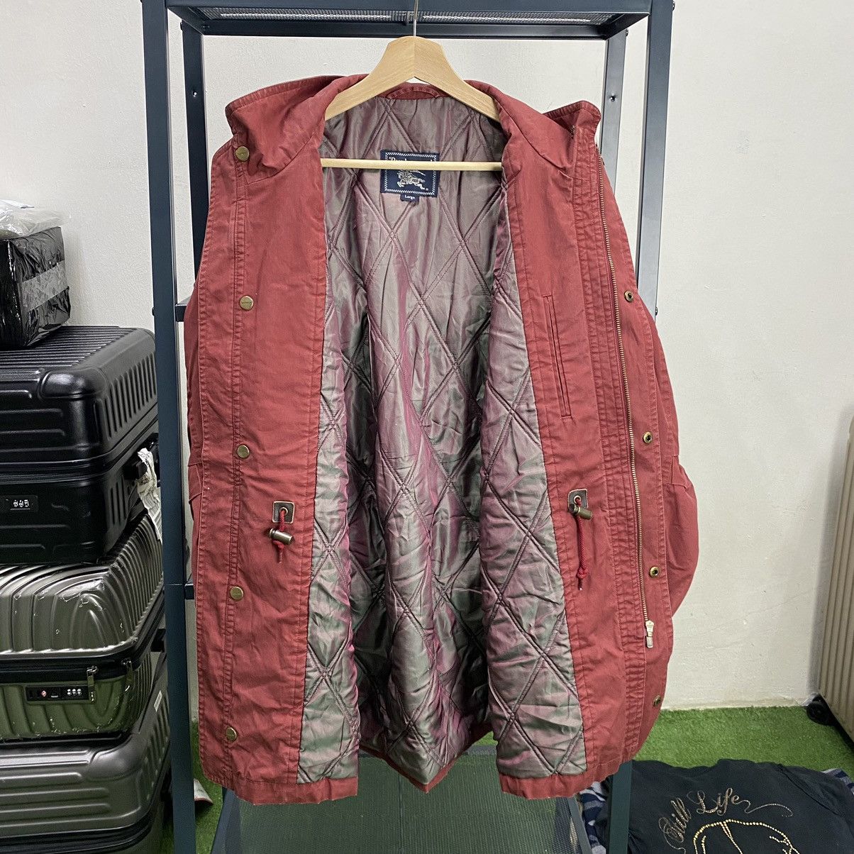 Burberry × Burberry Prorsum × Vintage Vintage Burberry London Parka Hooded Missing Faded Jacket Size US L / EU 52-54 / 3 - 3 Thumbnail