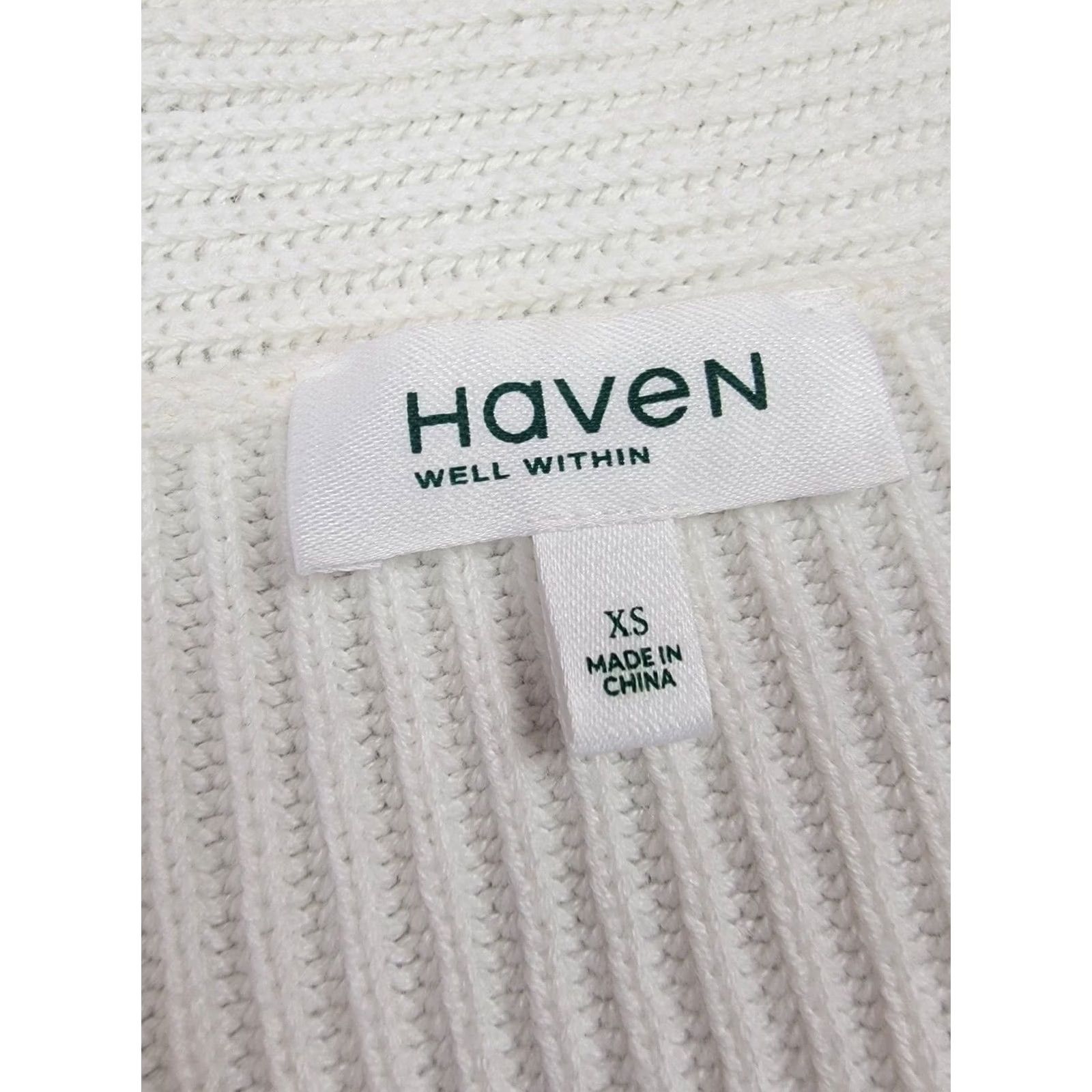 Vintage Haven Well Within Sweater Womens XS Ivory V-Neck Pullover Casual Size XS / US 0-2 / IT 36-38 - 2 Thumbnail