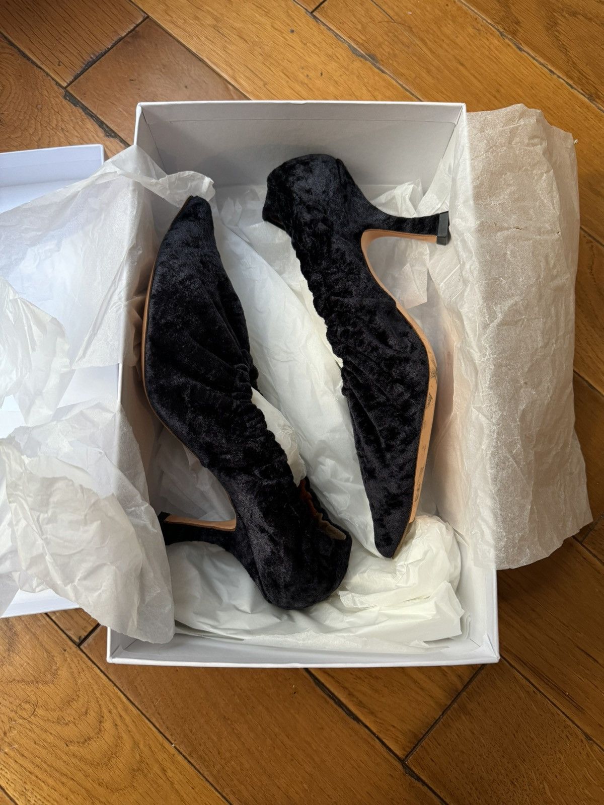 Y/Project Gathered velvet heels from Y/project Size US 6 / IT 36 - 4 Thumbnail