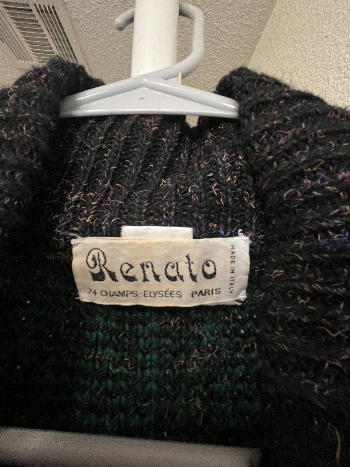 Other Renato italian oversized knit green/black patterned cardigan Size US L / EU 52-54 / 3 - 2 Thumbnail